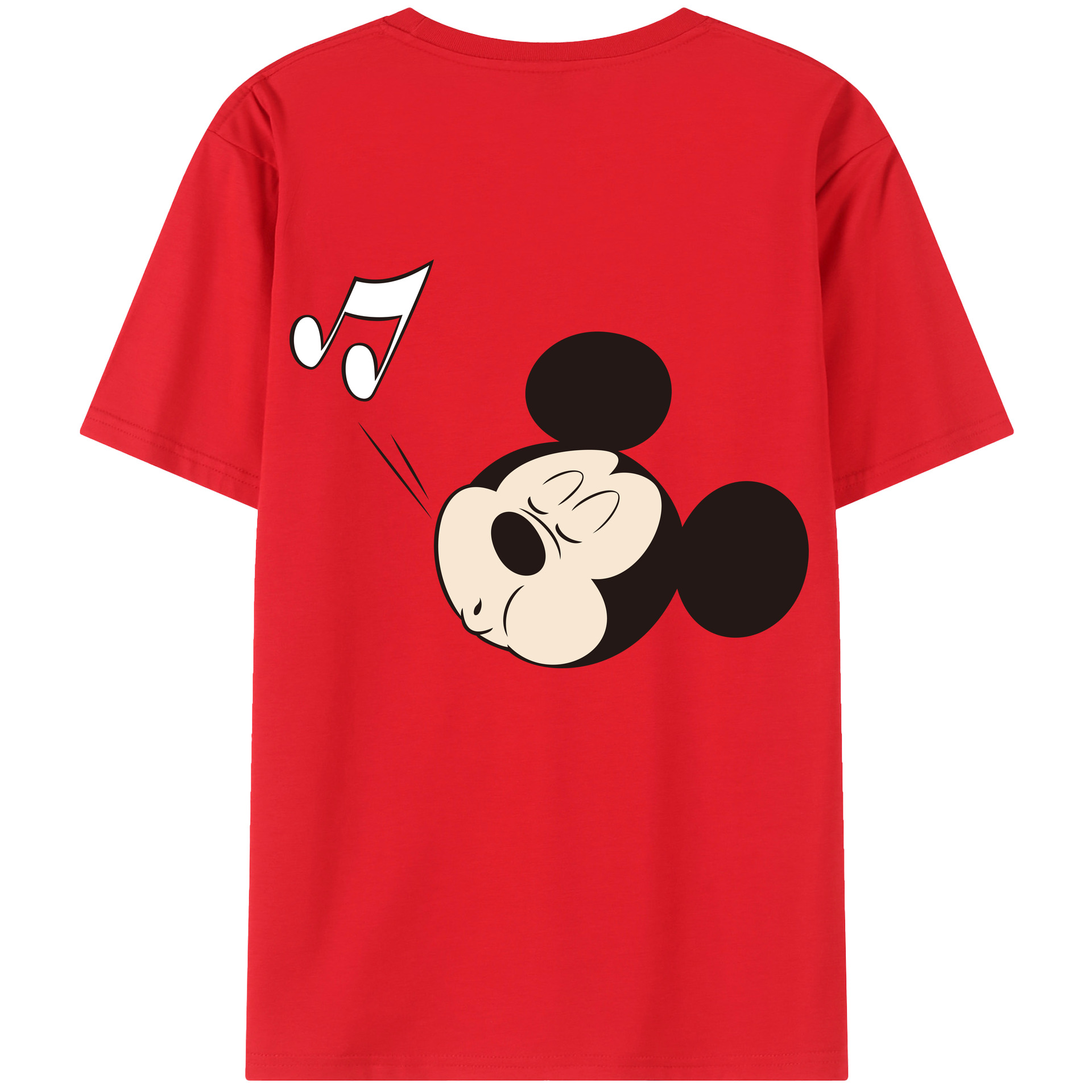 （画像用） ミッキーマウス Mickey Mouse レディース半袖Tシャツ(バックプリント)