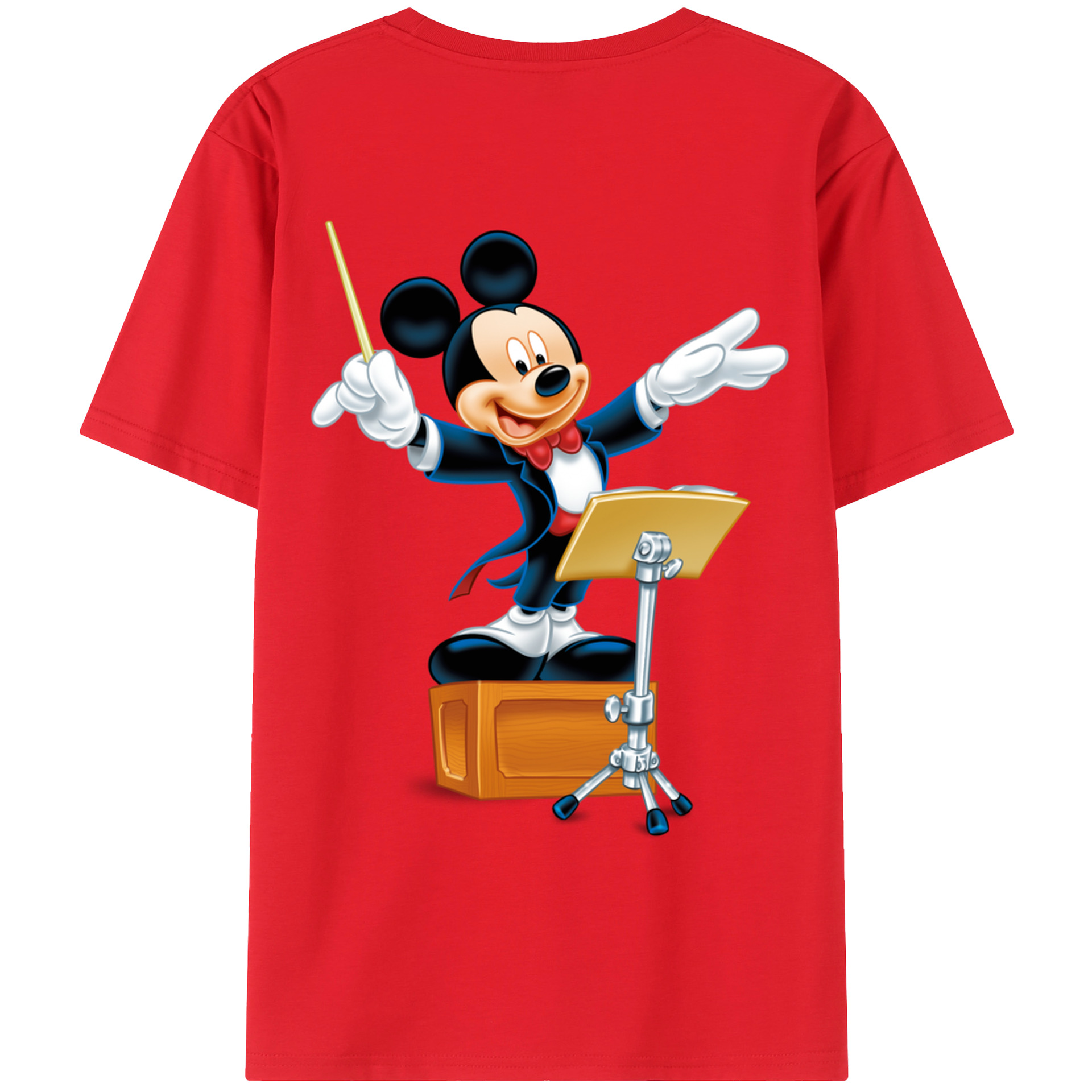 （画像用） ミッキーマウス Mickey Mouse レディース半袖Tシャツ(バックプリント)