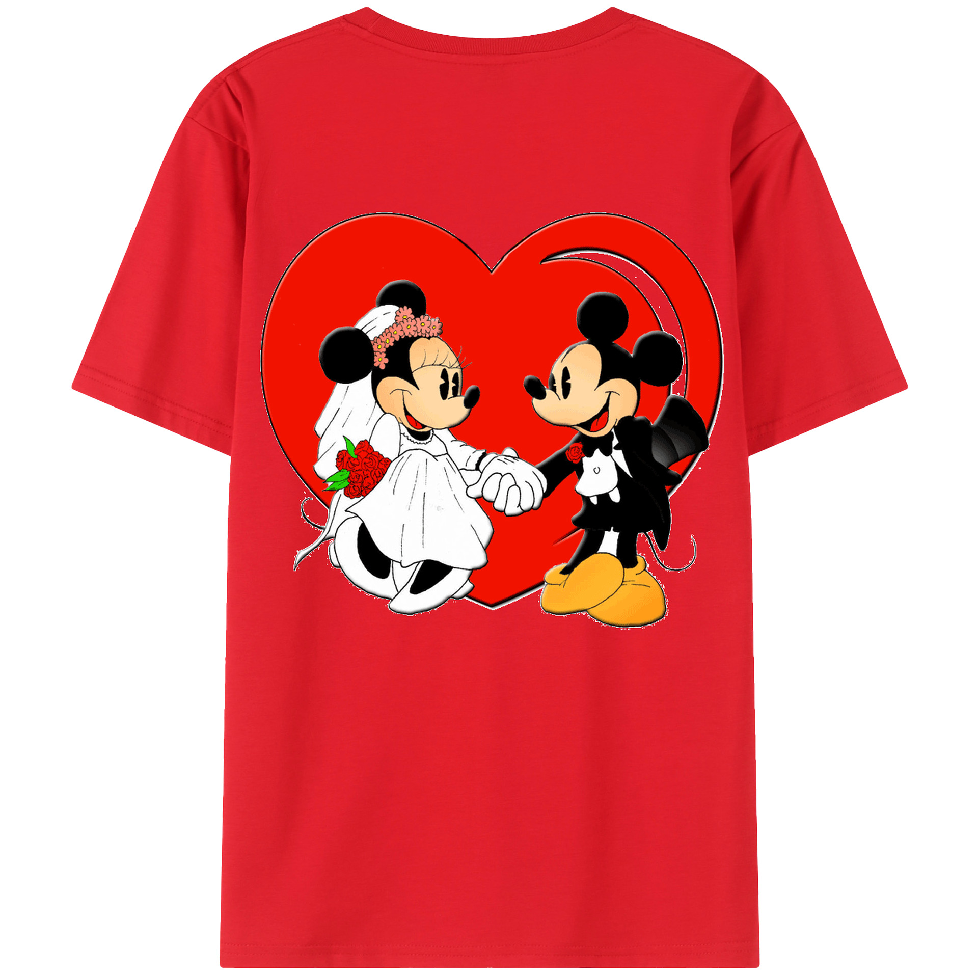 （画像用） ミッキーマウス Mickey Mouse レディース半袖Tシャツ(バックプリント)