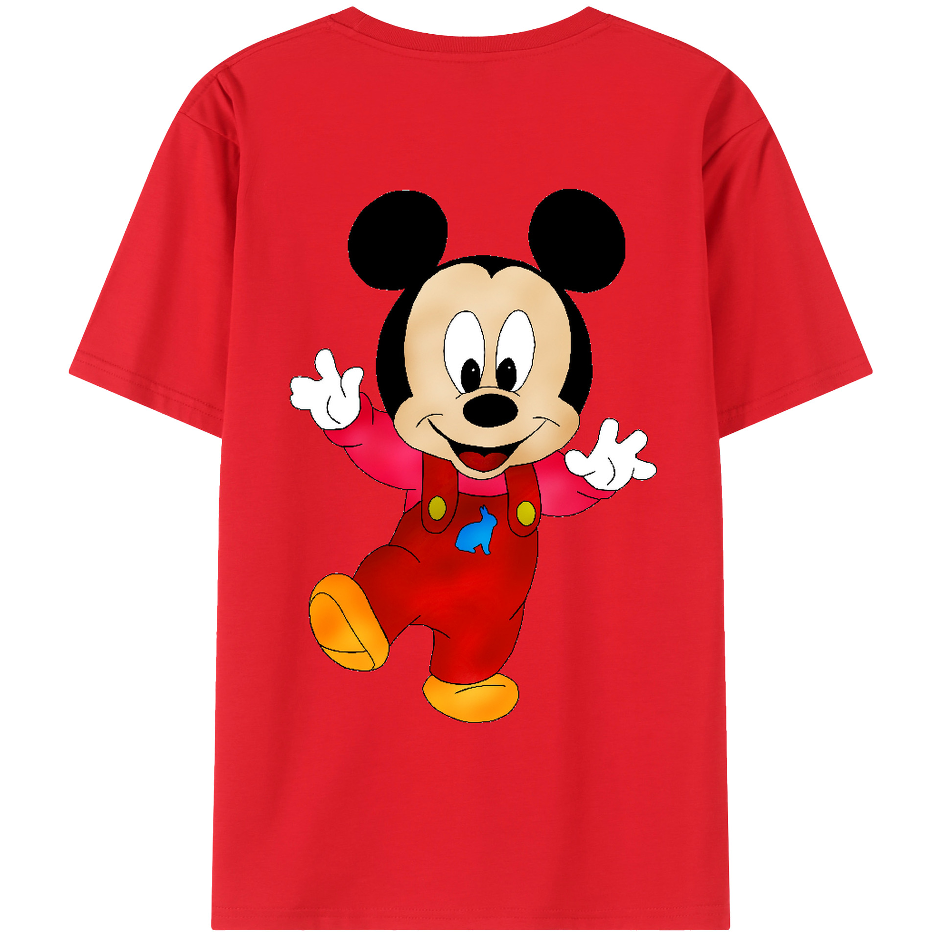 （画像用） ミッキーマウス Mickey Mouse レディース半袖Tシャツ(バックプリント)