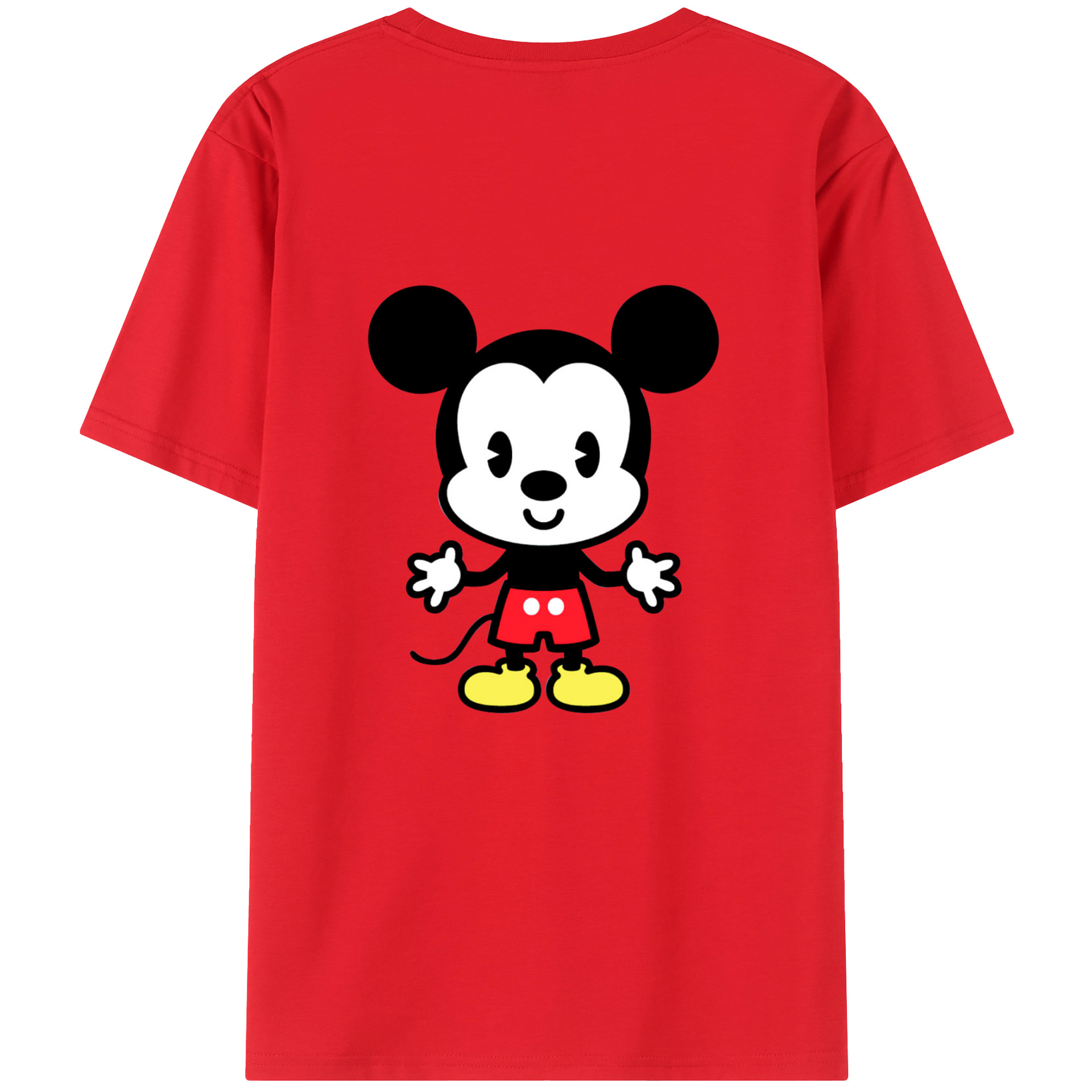 （画像用） ミッキーマウス Mickey Mouse レディース半袖Tシャツ(バックプリント)