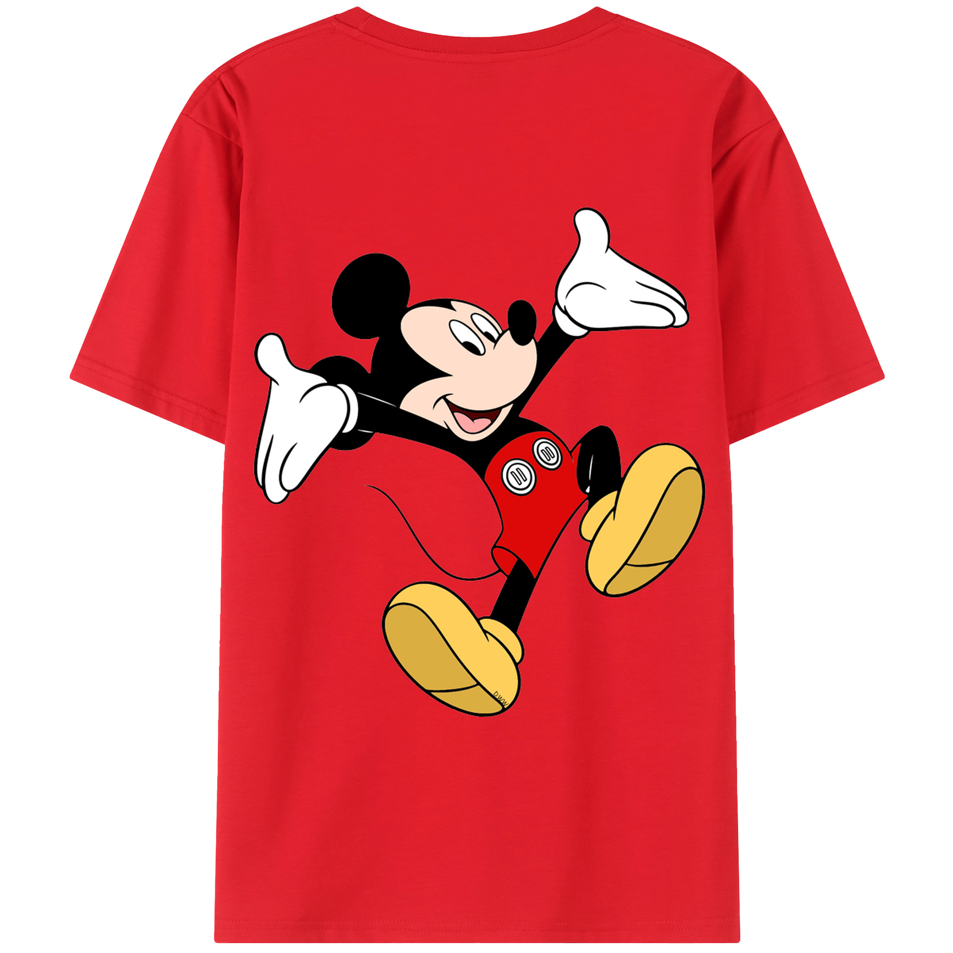 （画像用） ミッキーマウス Mickey Mouse レディース半袖Tシャツ(バックプリント)