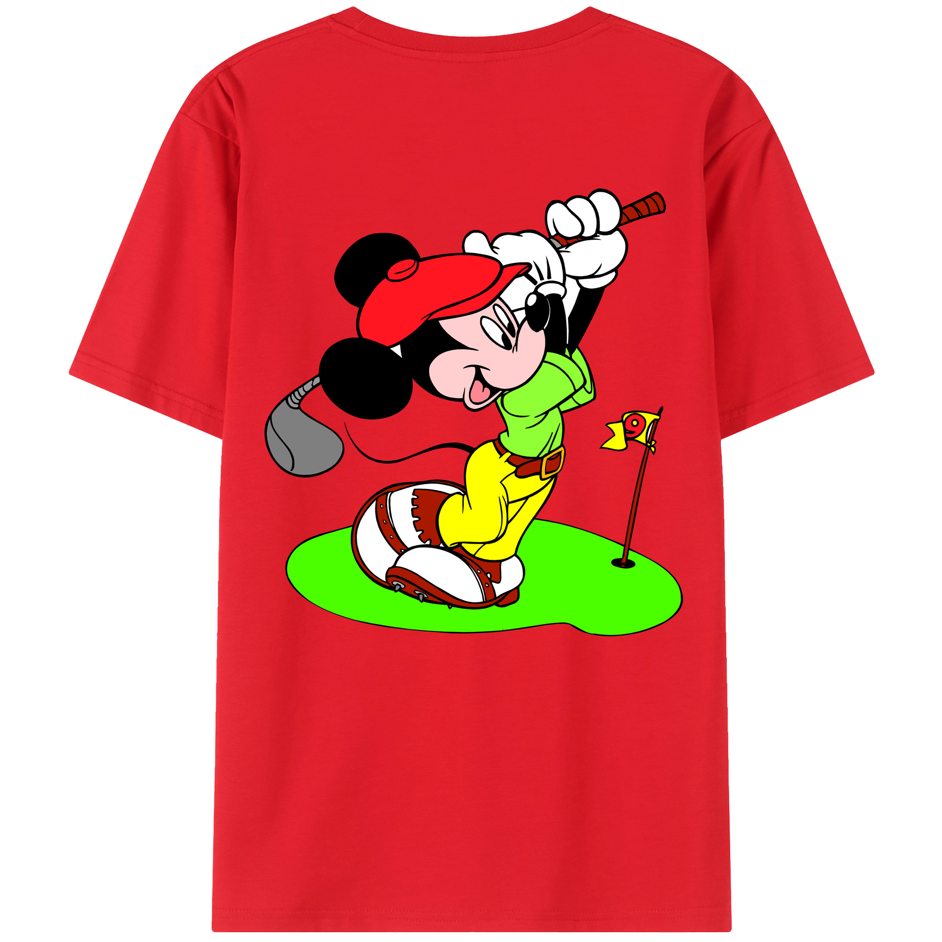 （画像用） ミッキーマウス Mickey Mouse レディース半袖Tシャツ(バックプリント)
