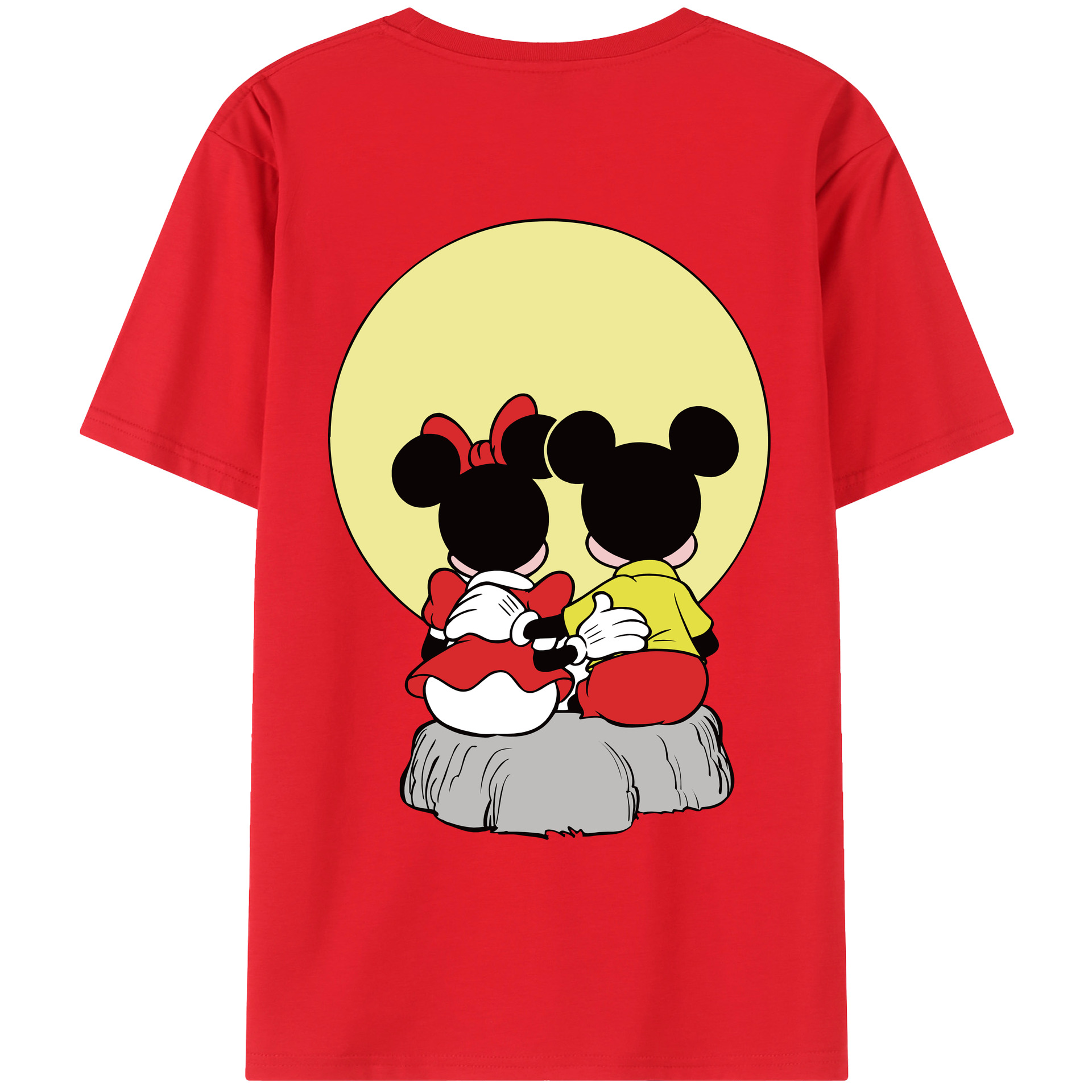 （画像用） ミッキーマウス Mickey Mouse レディース半袖Tシャツ(バックプリント)