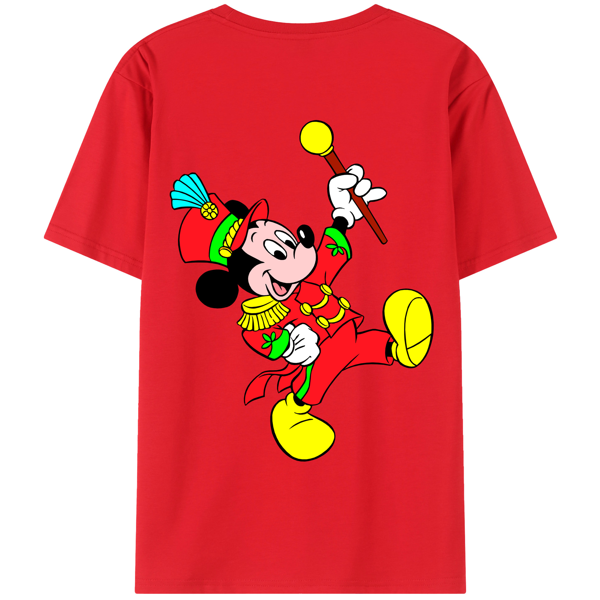 （画像用） ミッキーマウス Mickey Mouse レディース半袖Tシャツ(バックプリント)