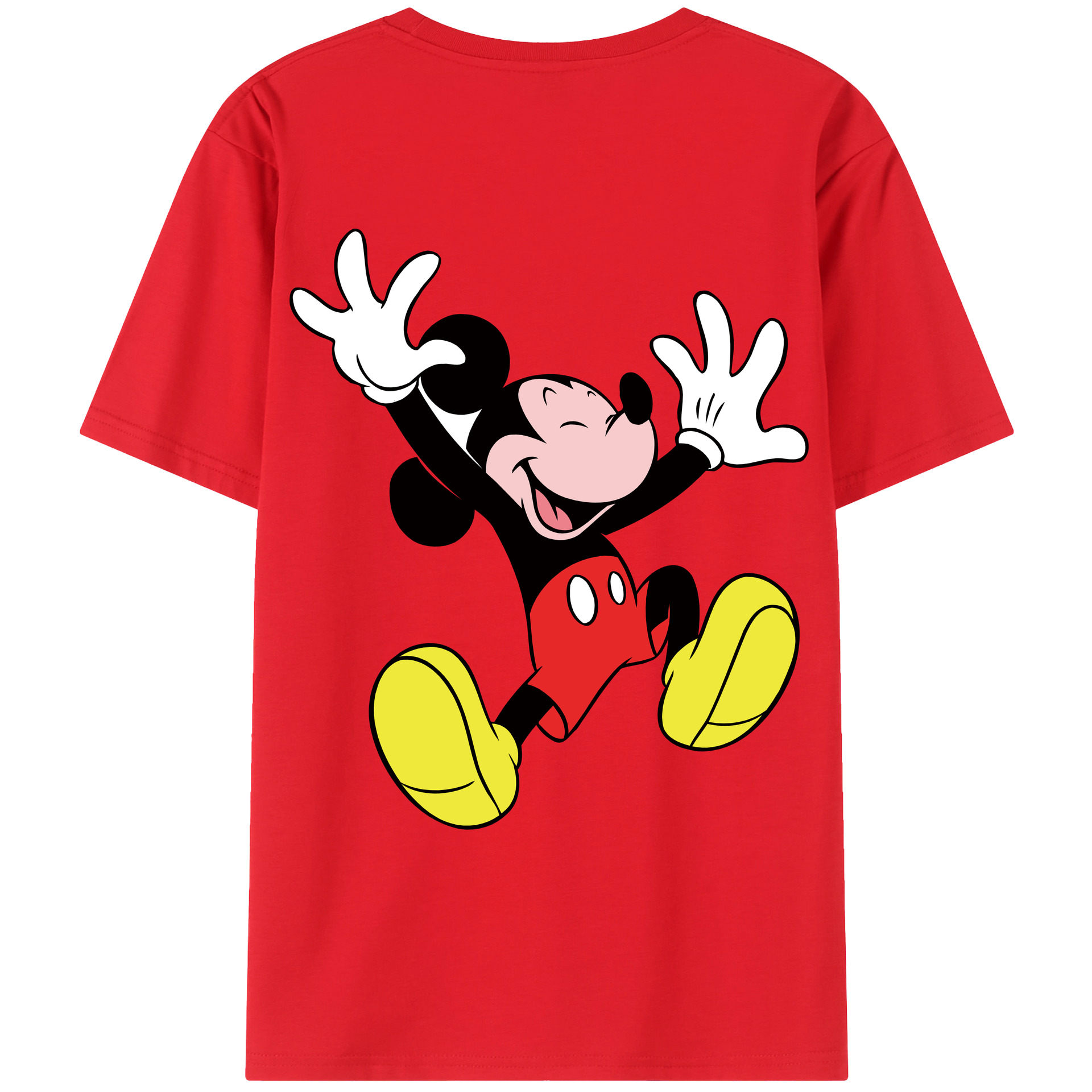 （画像用） ミッキーマウス Mickey Mouse レディース半袖Tシャツ(バックプリント)