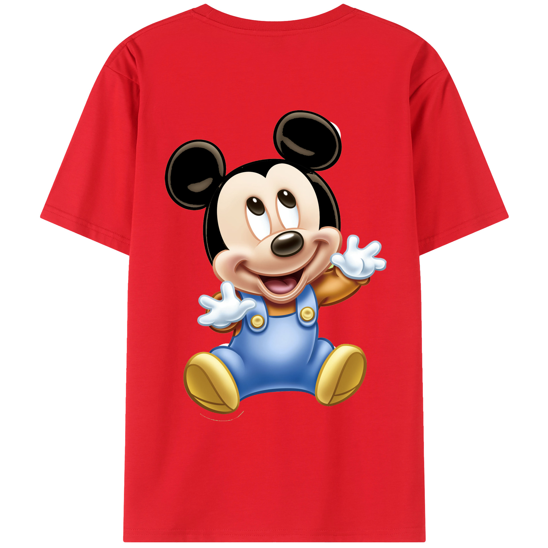 （画像用） ミッキーマウス Mickey Mouse レディース半袖Tシャツ(バックプリント)