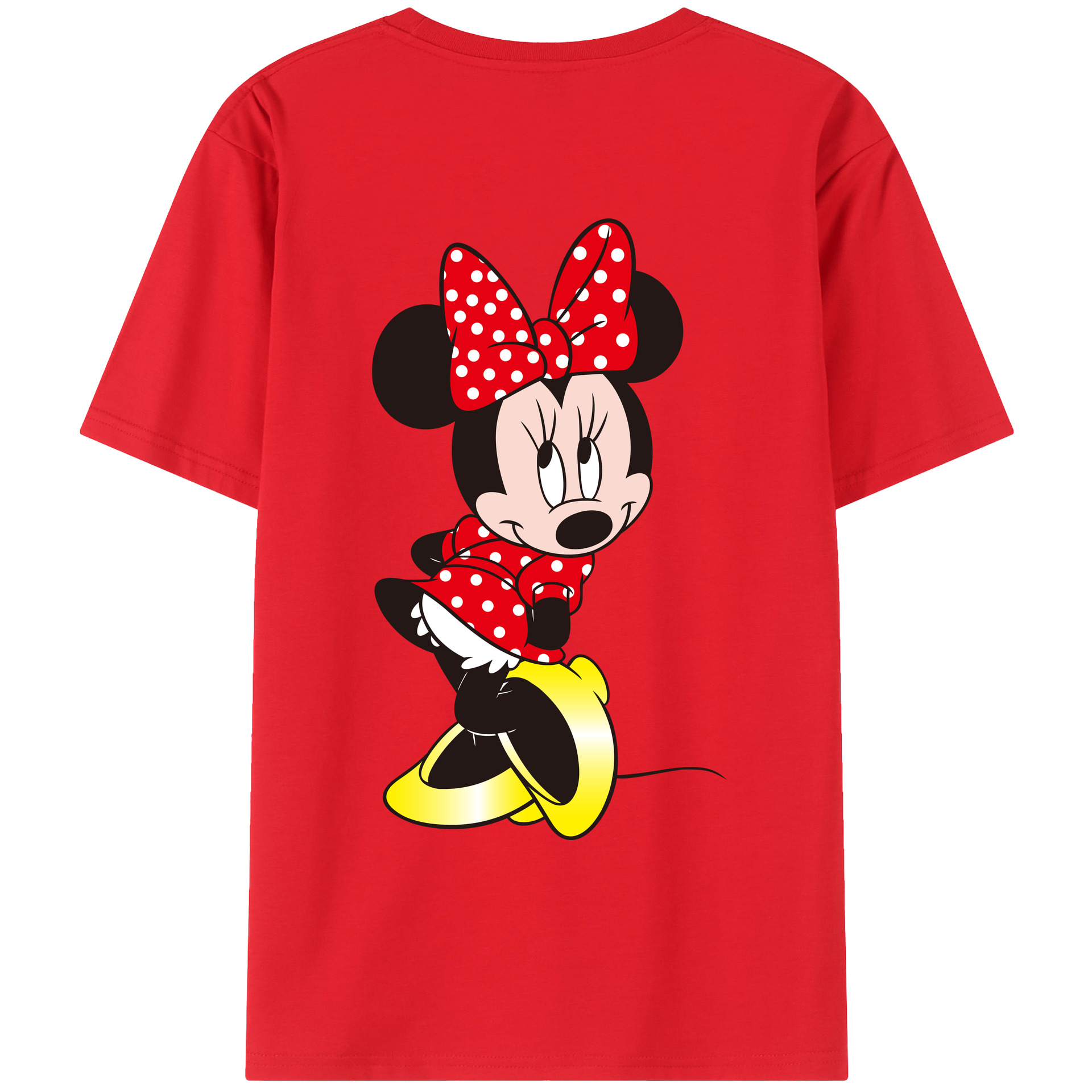 （画像用） ミッキーマウス Mickey Mouse レディース半袖Tシャツ(バックプリント)