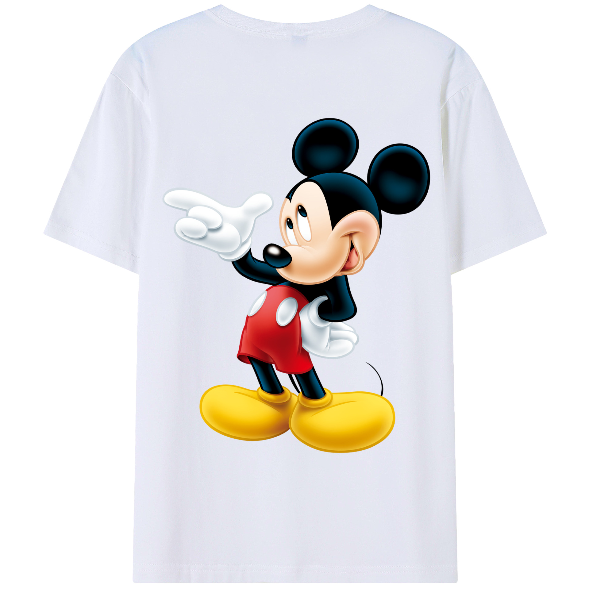 （画像用） ミッキーマウス Mickey Mouse レディース半袖Tシャツ(バックプリント)