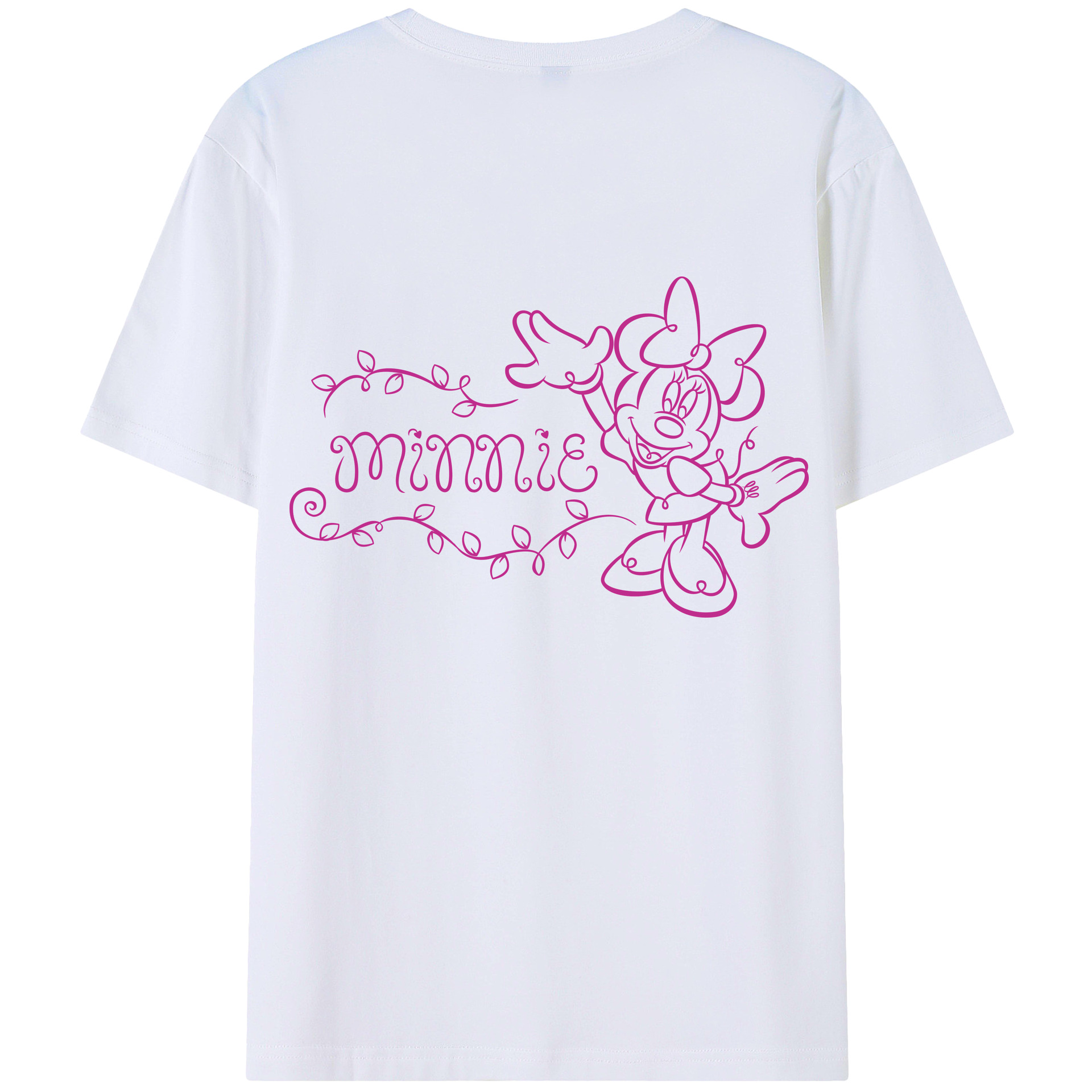 （画像用） ミッキーマウス Mickey Mouse レディース半袖Tシャツ(バックプリント)