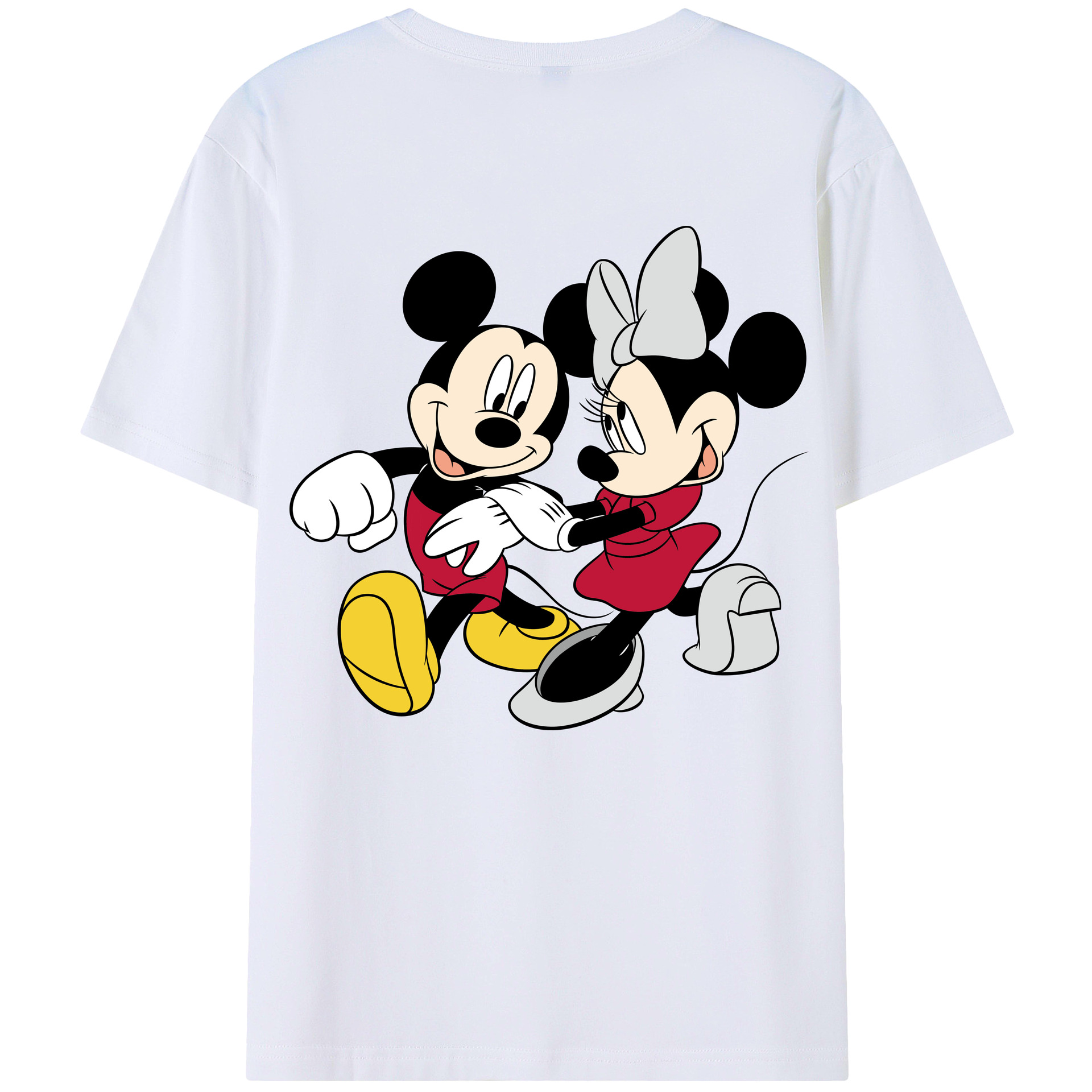 （画像用） ミッキーマウス Mickey Mouse レディース半袖Tシャツ(バックプリント)