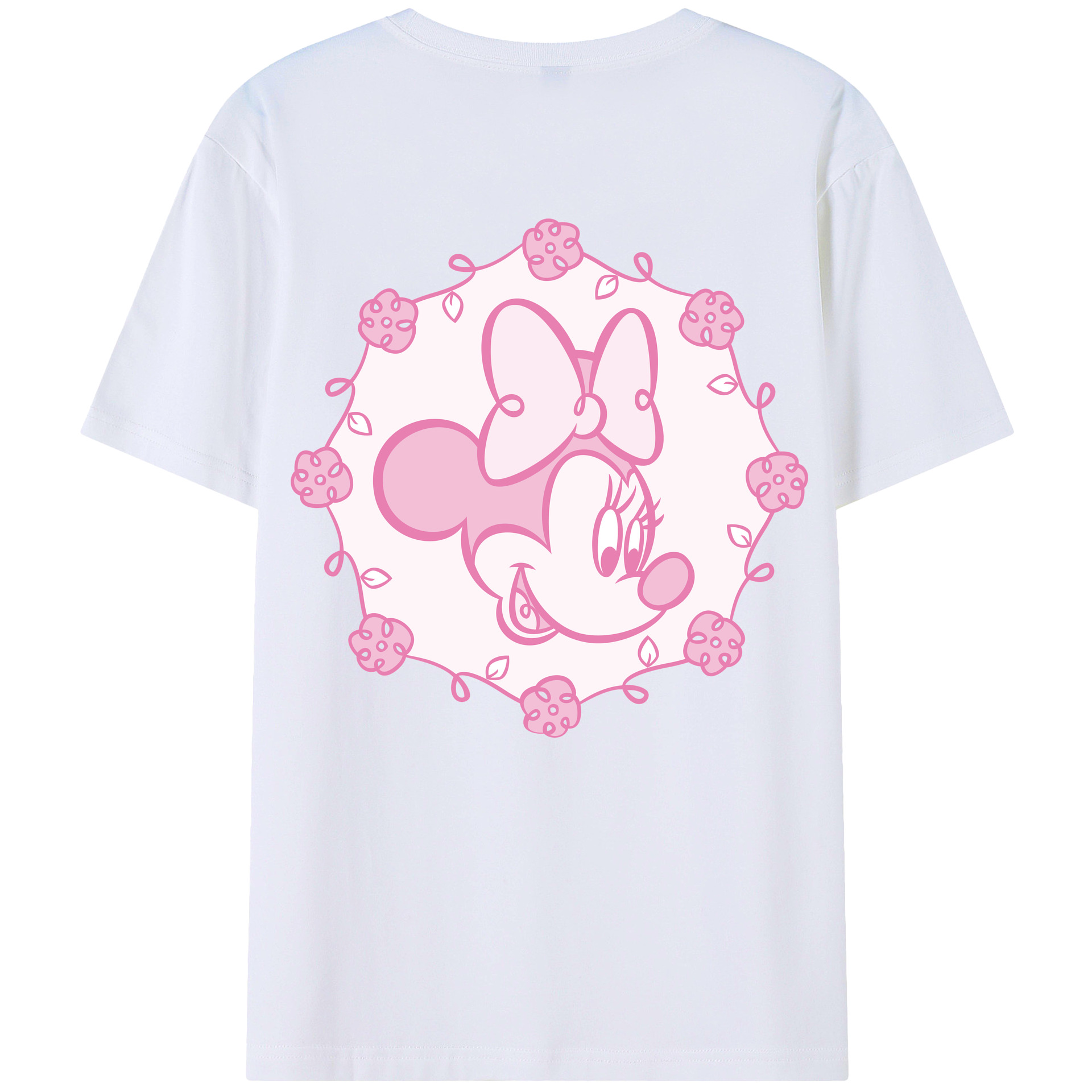 （画像用） ミッキーマウス Mickey Mouse レディース半袖Tシャツ(バックプリント)