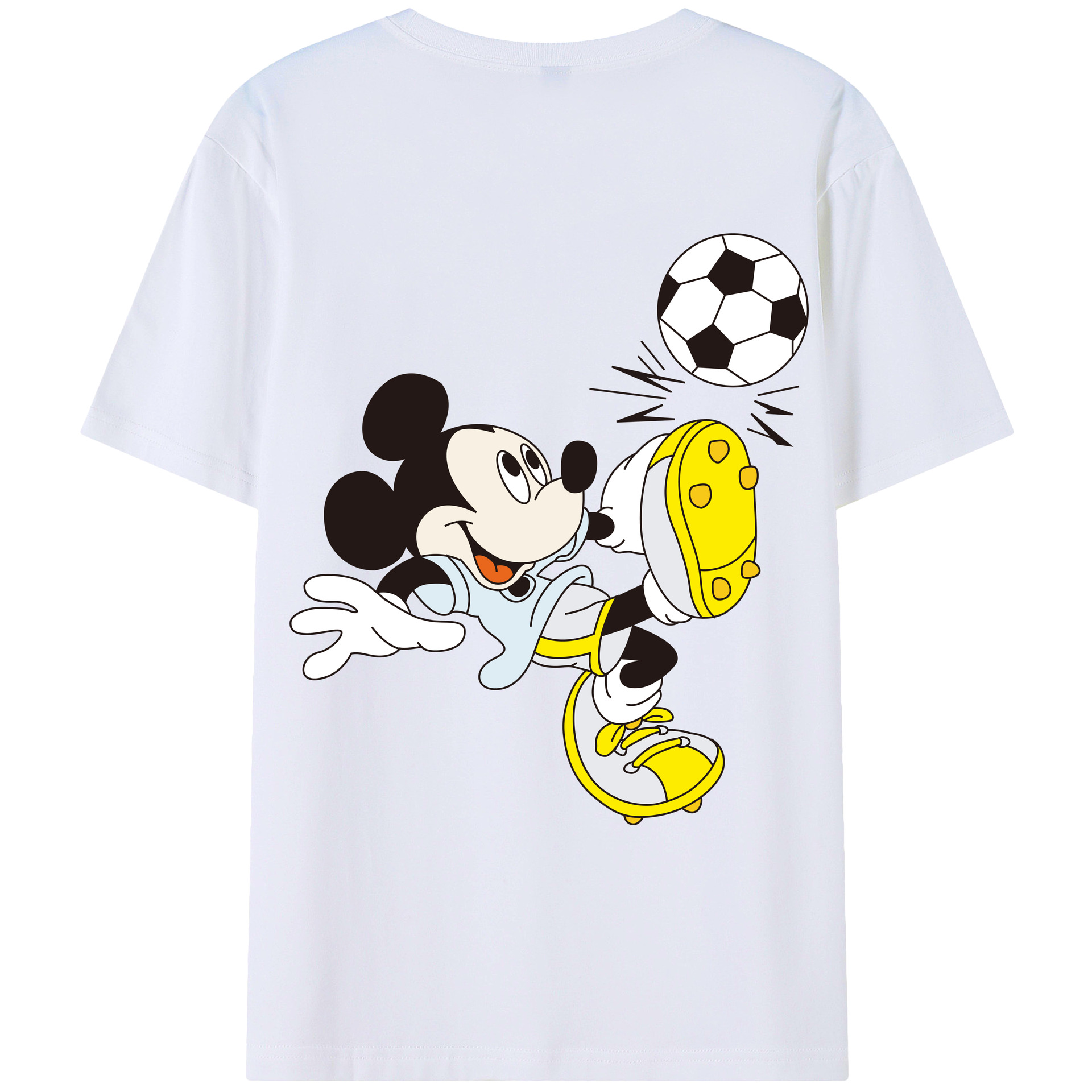 （画像用） ミッキーマウス Mickey Mouse レディース半袖Tシャツ(バックプリント)
