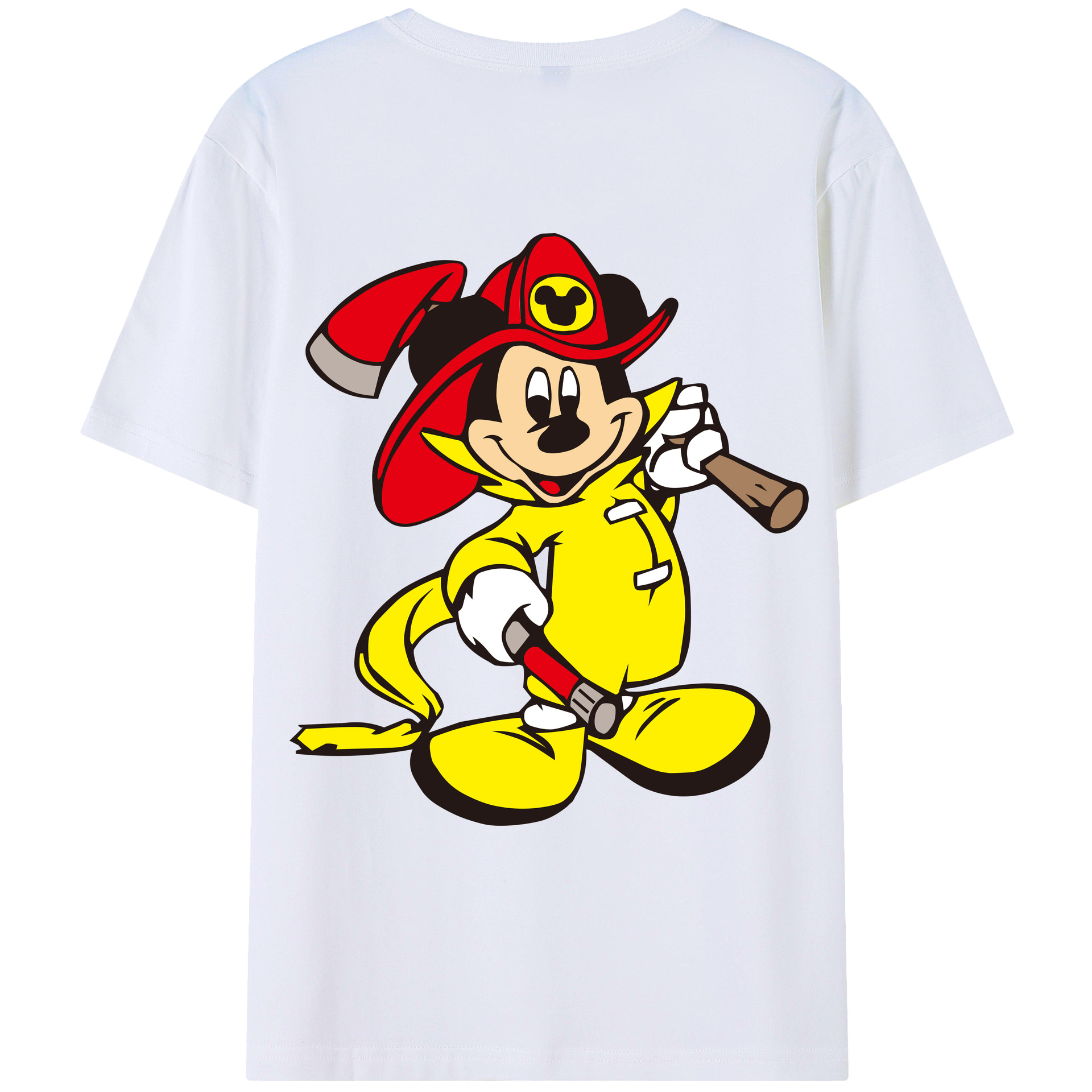 （画像用） ミッキーマウス Mickey Mouse レディース半袖Tシャツ(バックプリント)