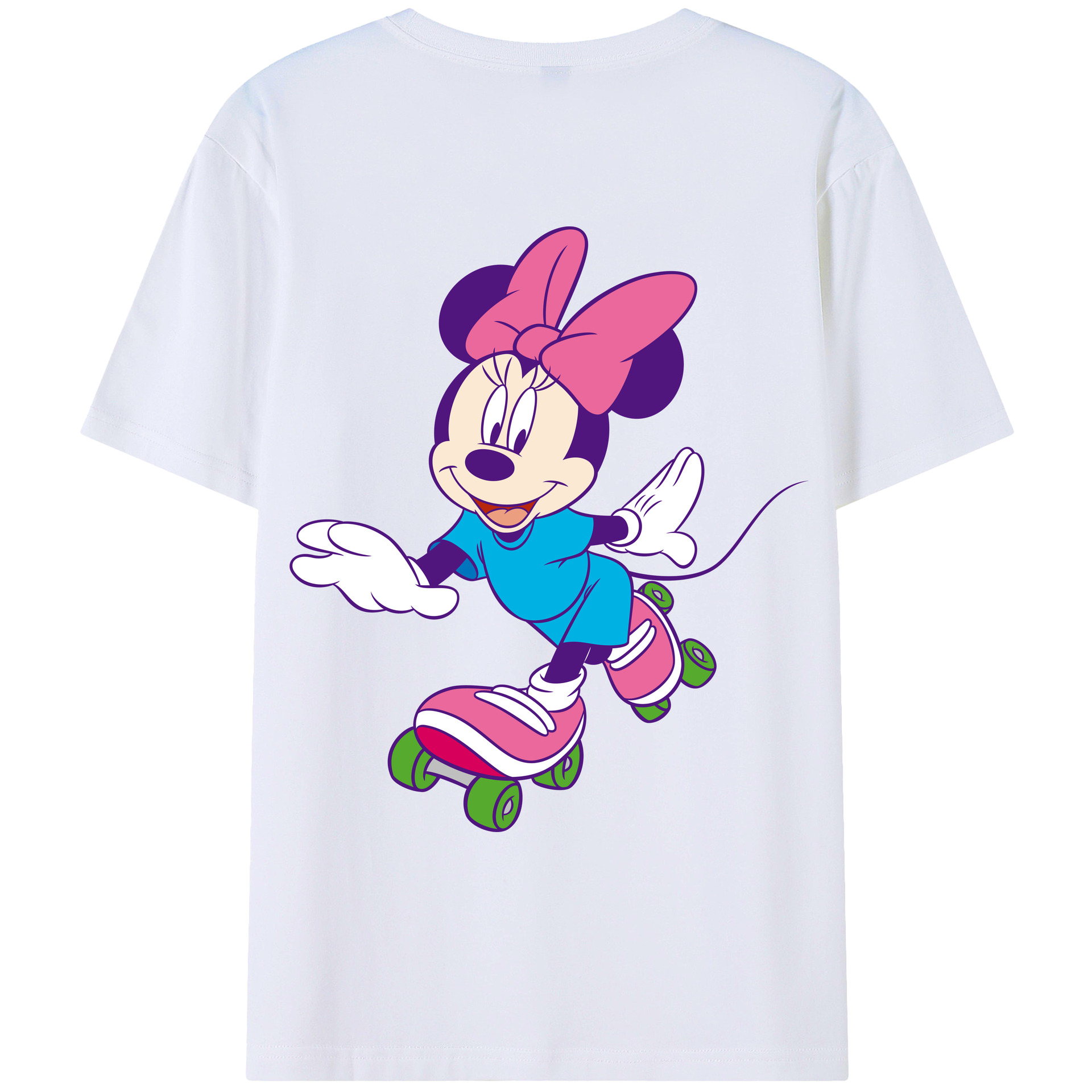 （画像用） ミッキーマウス Mickey Mouse レディース半袖Tシャツ(バックプリント)