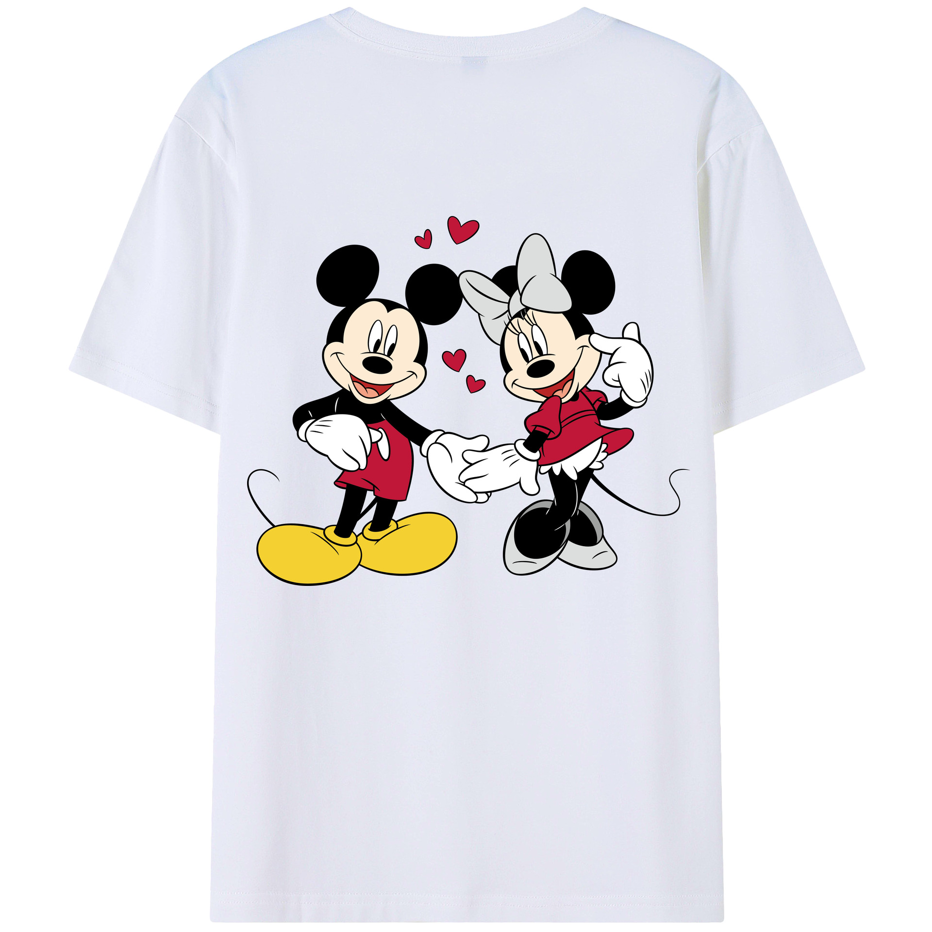 （画像用） ミッキーマウス Mickey Mouse レディース半袖Tシャツ(バックプリント)