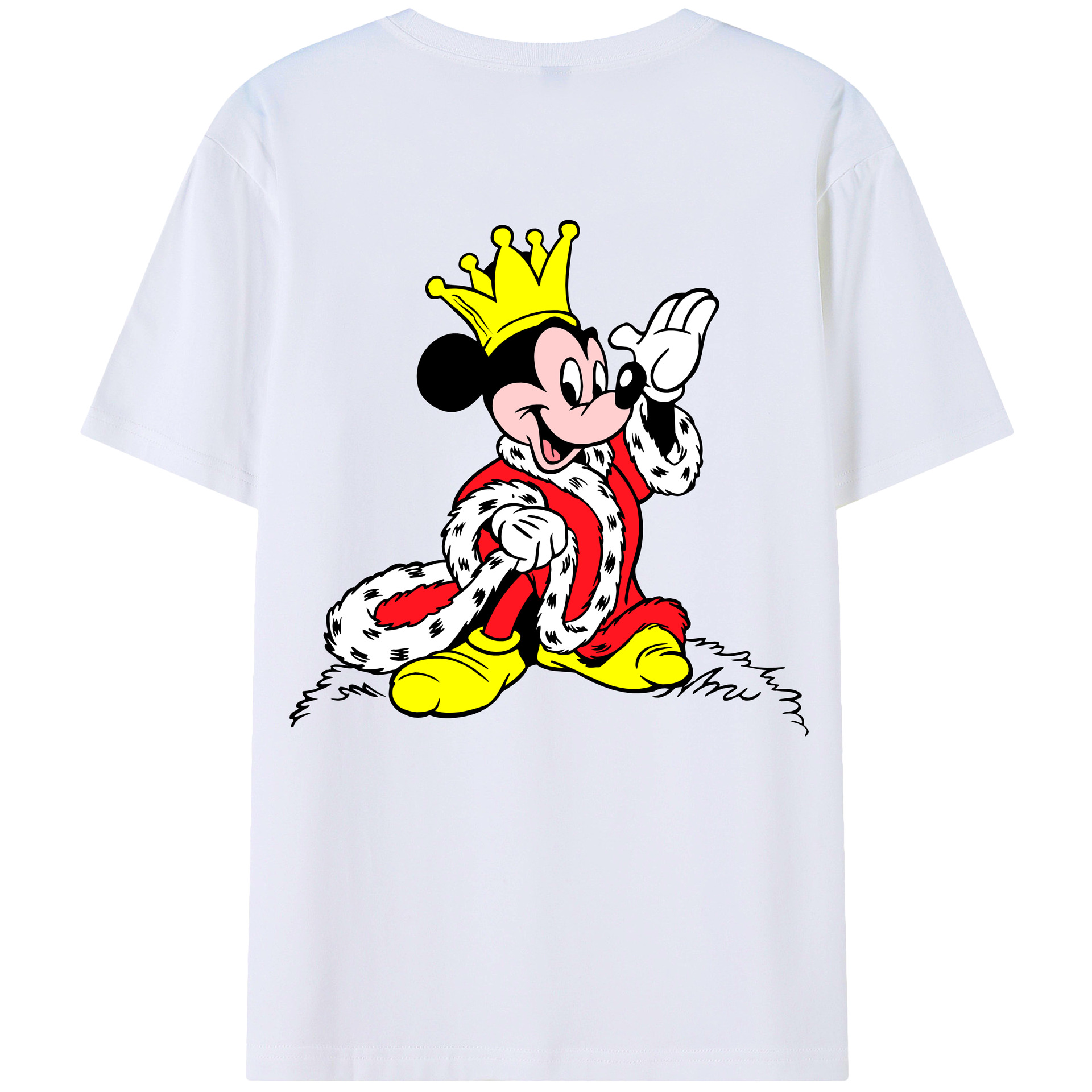 （画像用） ミッキーマウス Mickey Mouse レディース半袖Tシャツ(バックプリント)