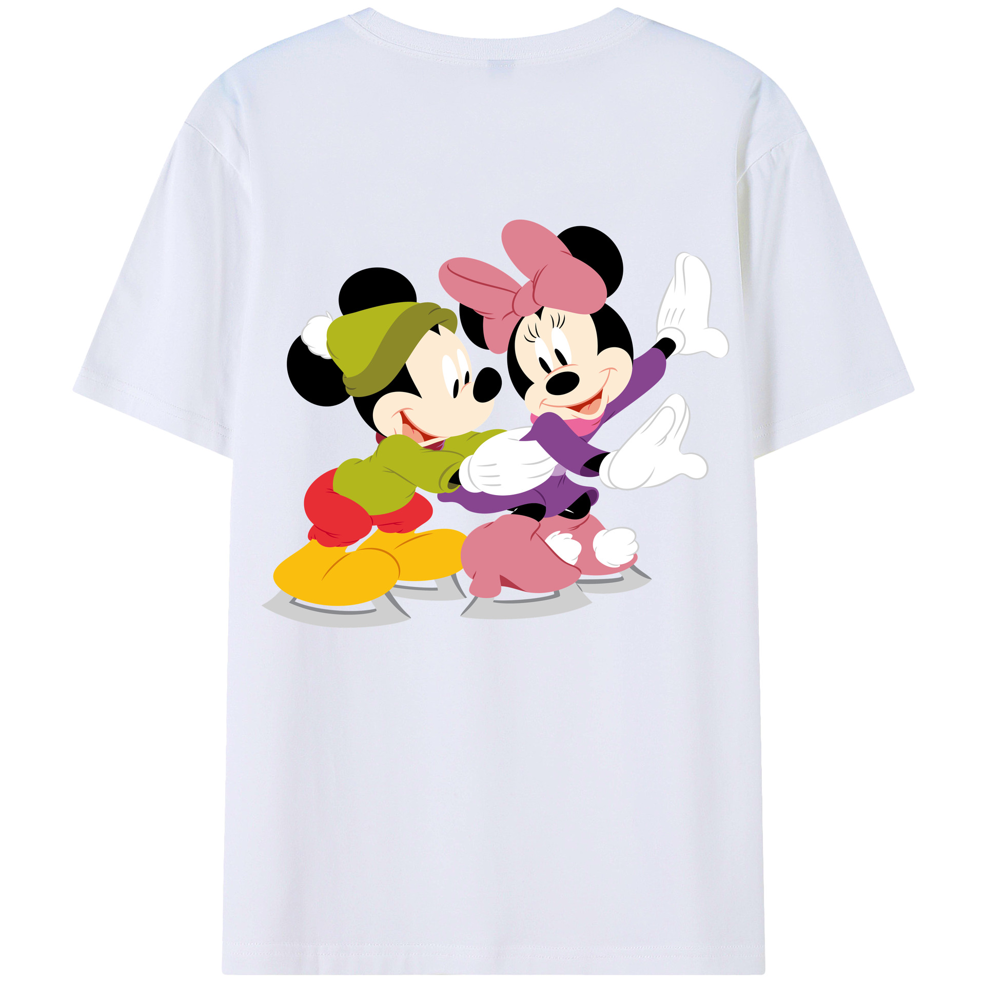 （画像用） ミッキーマウス Mickey Mouse レディース半袖Tシャツ(バックプリント)