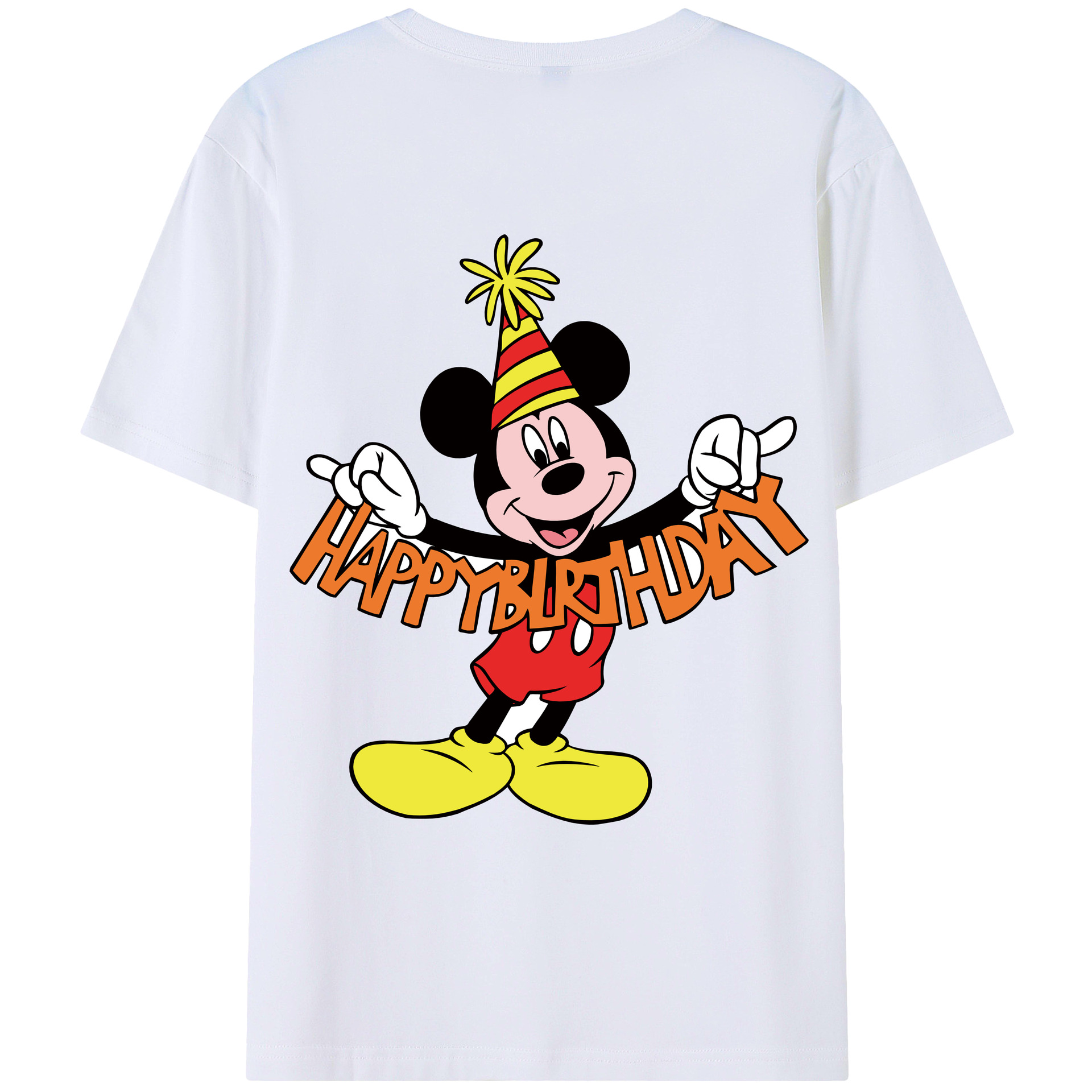 （画像用） ミッキーマウス Mickey Mouse レディース半袖Tシャツ(バックプリント)