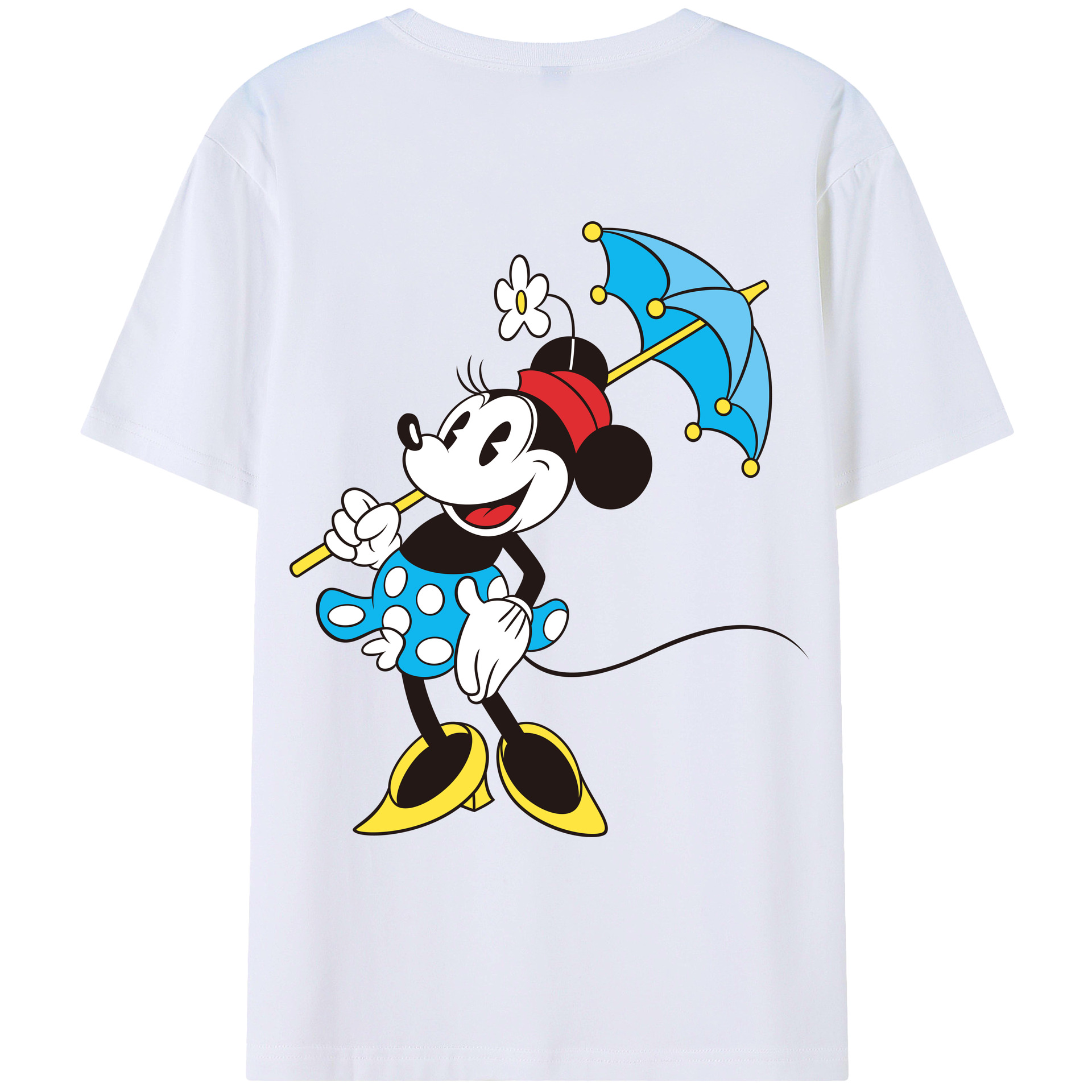 （画像用） ミッキーマウス Mickey Mouse レディース半袖Tシャツ(バックプリント)