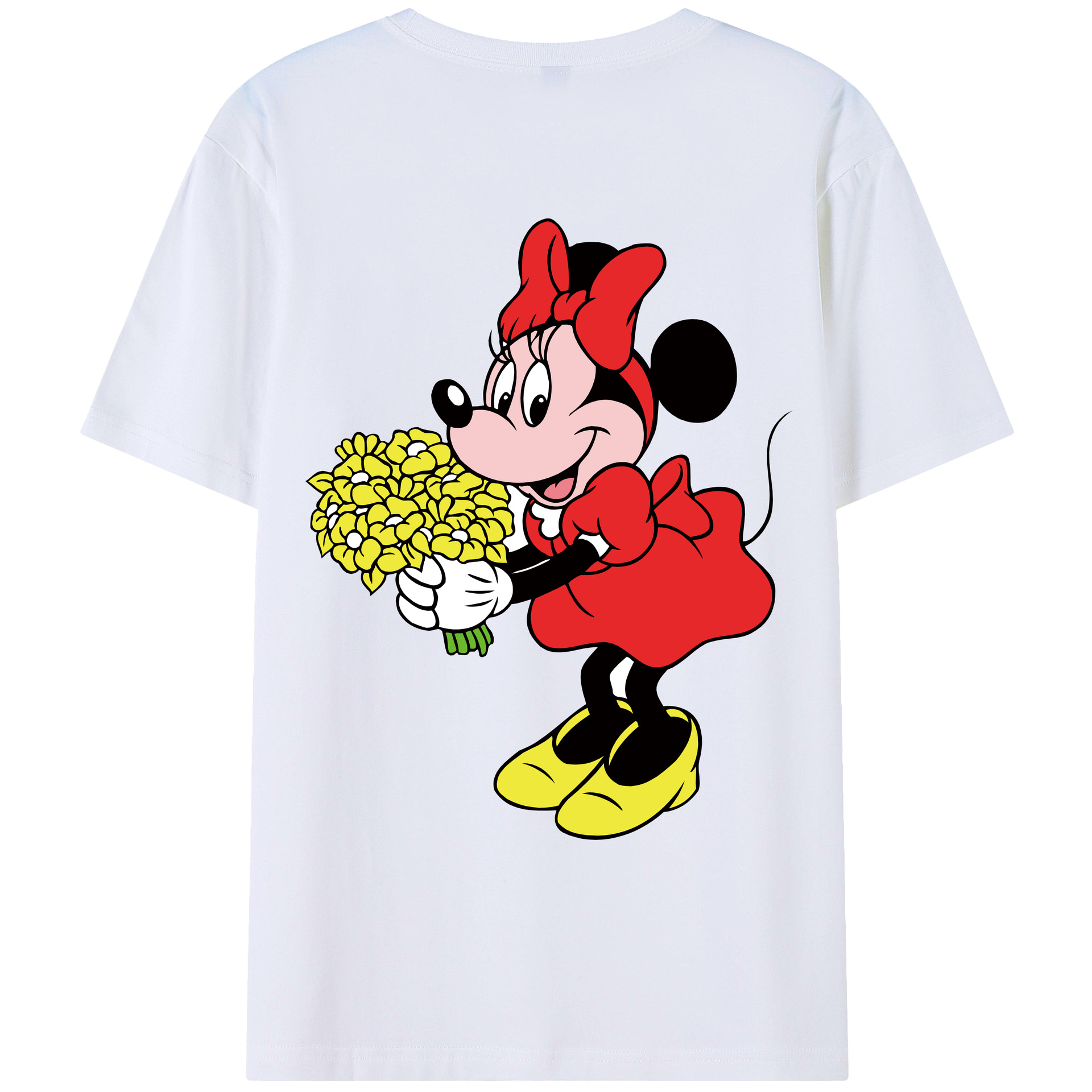 （画像用） ミッキーマウス Mickey Mouse レディース半袖Tシャツ(バックプリント)