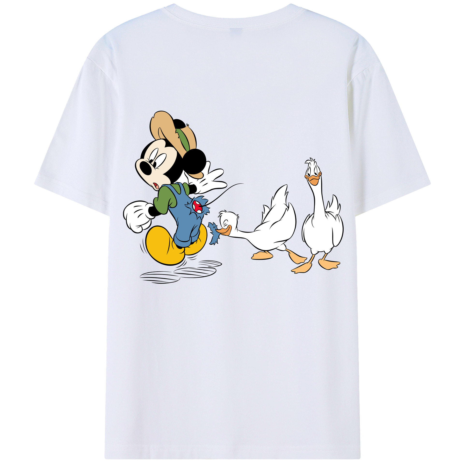 （画像用） ミッキーマウス Mickey Mouse レディース半袖Tシャツ(バックプリント)