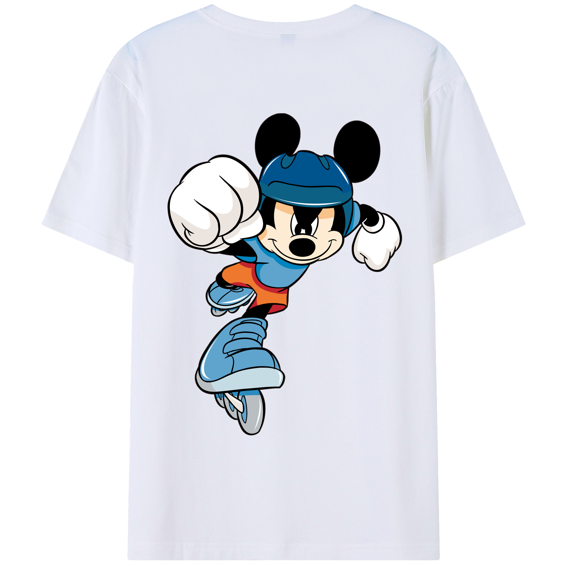 （画像用） ミッキーマウス Mickey Mouse レディース半袖Tシャツ(バックプリント)