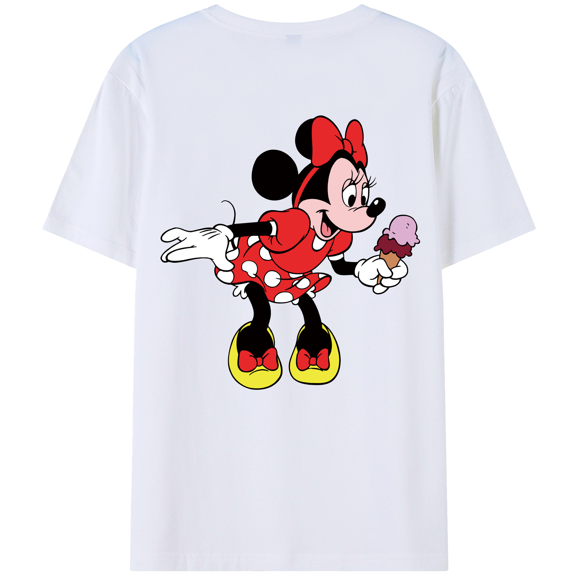 （画像用） ミッキーマウス Mickey Mouse レディース半袖Tシャツ(バックプリント)