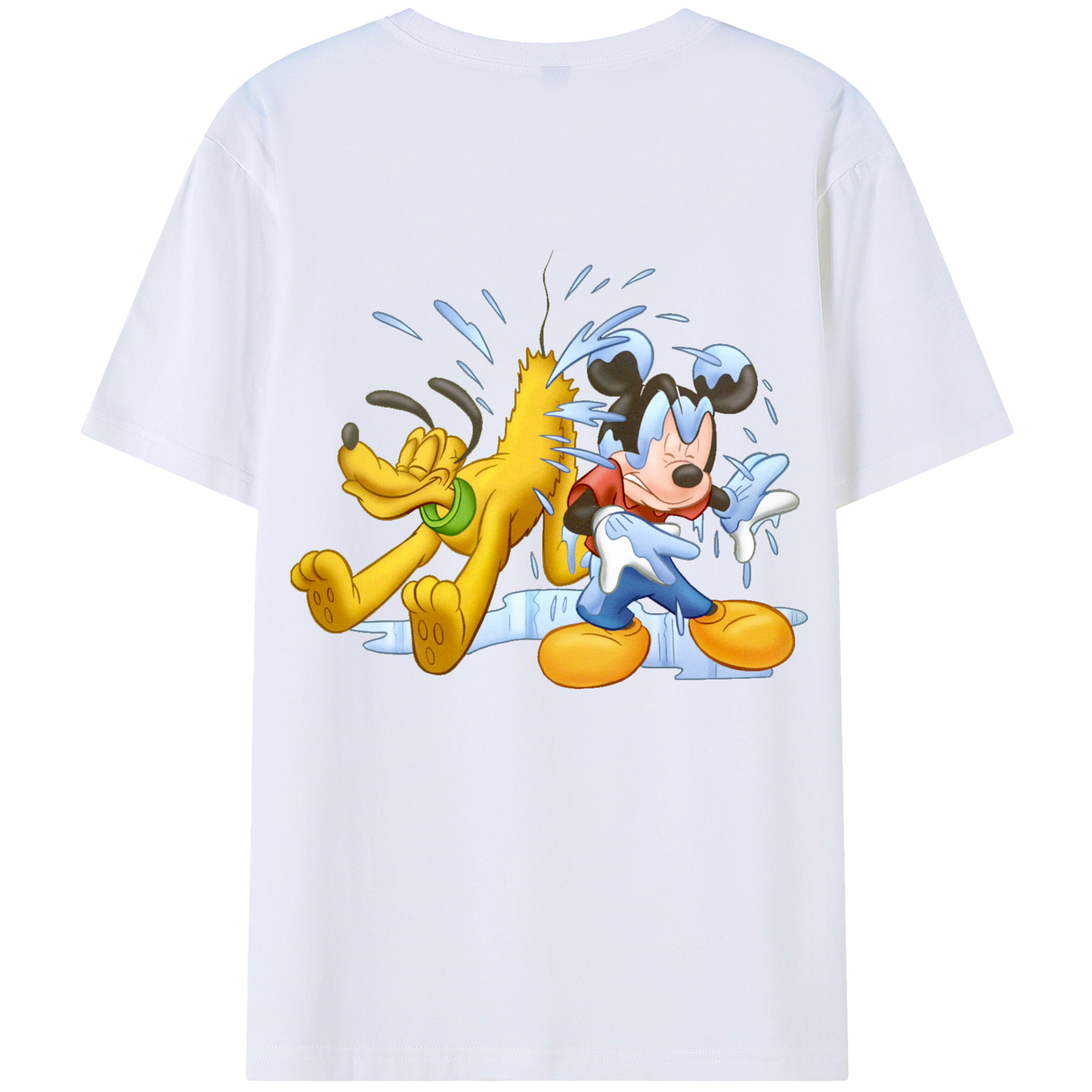 （画像用） ミッキーマウス Mickey Mouse レディース半袖Tシャツ(バックプリント)