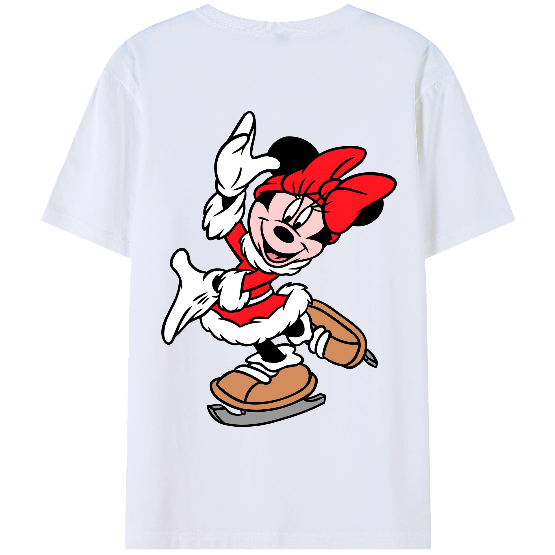 （画像用） ミッキーマウス Mickey Mouse レディース半袖Tシャツ(バックプリント)