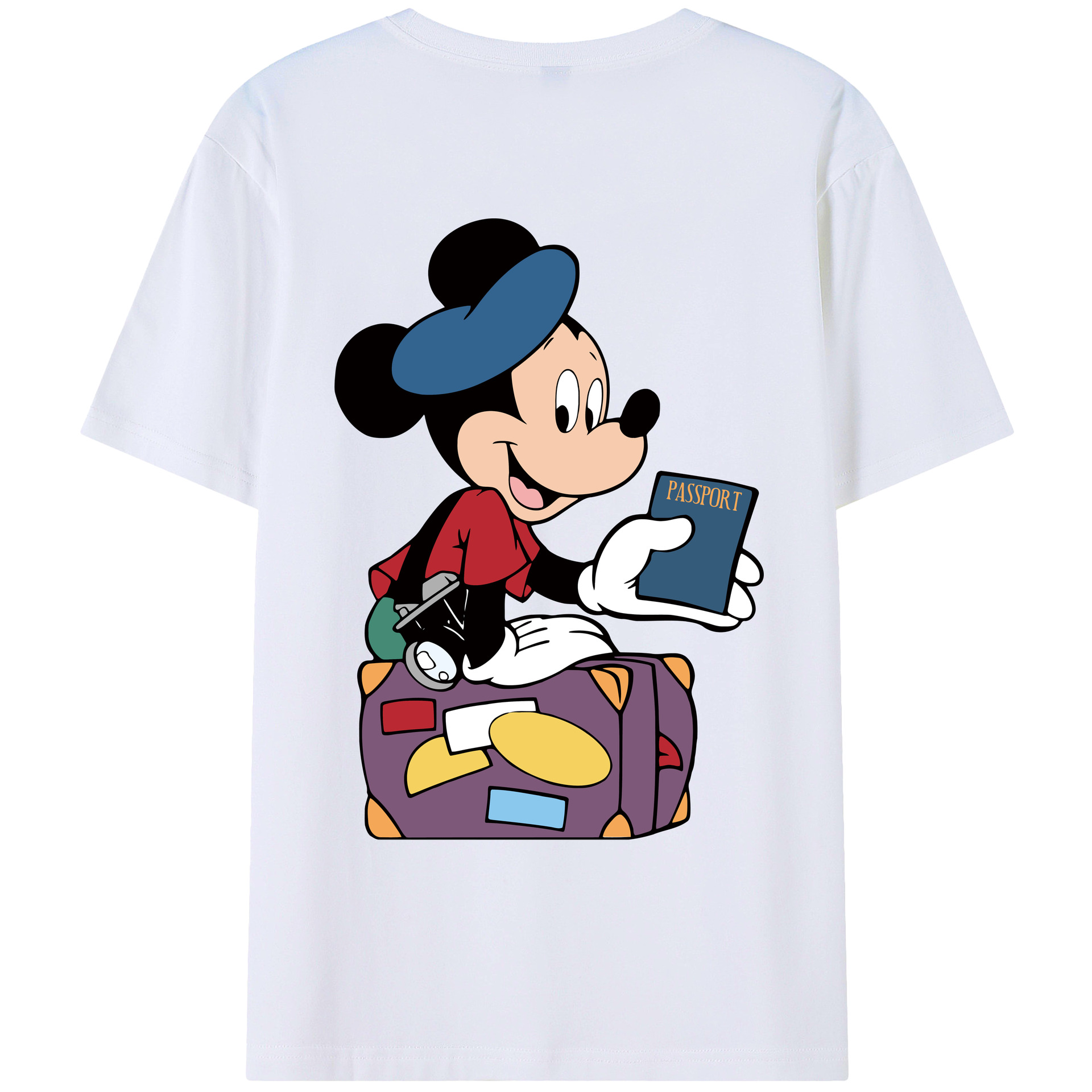 （画像用） ミッキーマウス Mickey Mouse レディース半袖Tシャツ(バックプリント)