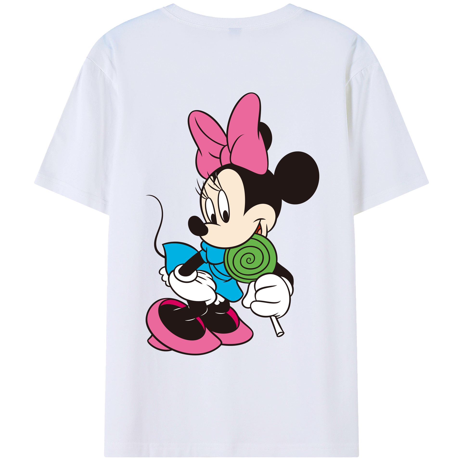 （画像用） ミッキーマウス Mickey Mouse レディース半袖Tシャツ(バックプリント)