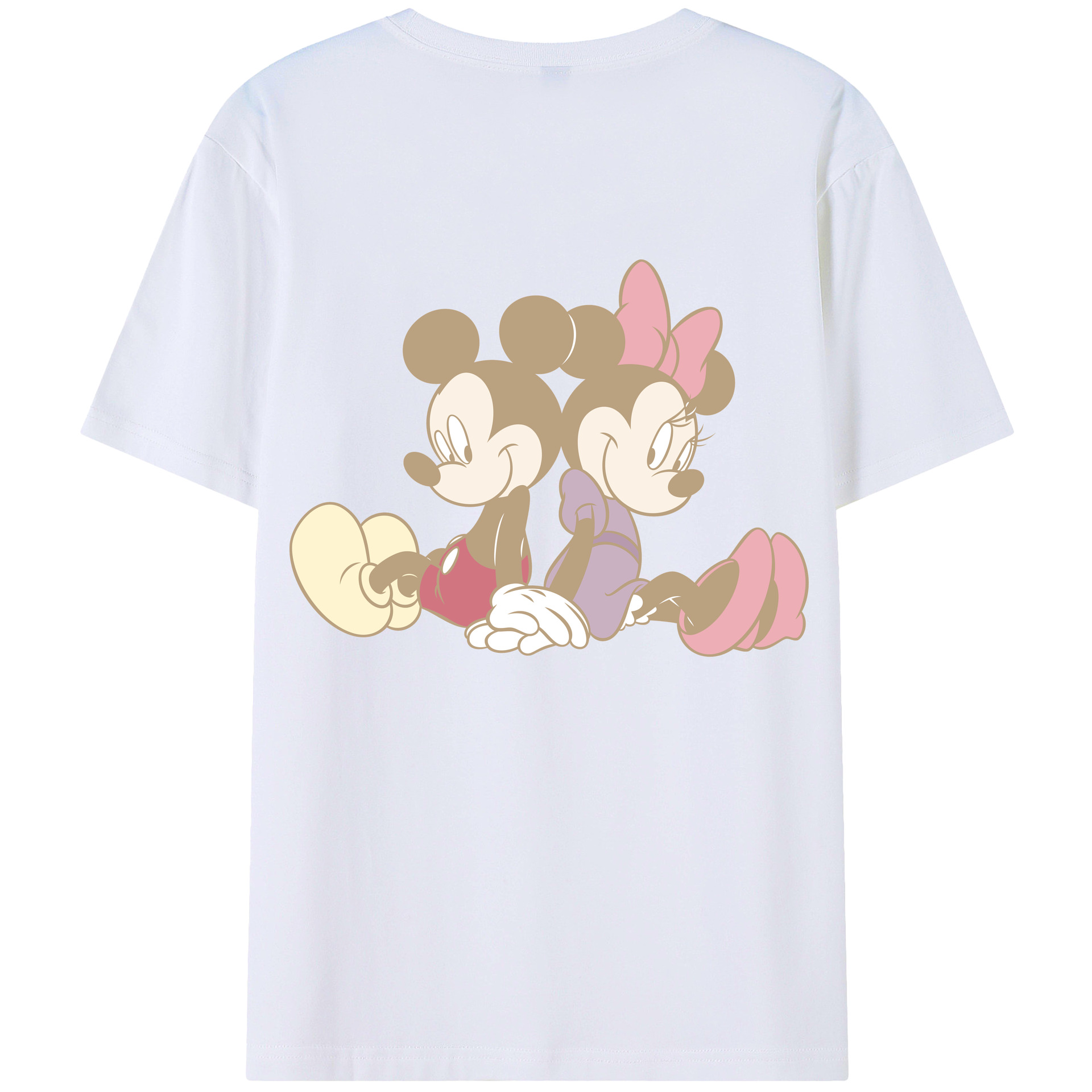 （画像用） ミッキーマウス Mickey Mouse レディース半袖Tシャツ(バックプリント)