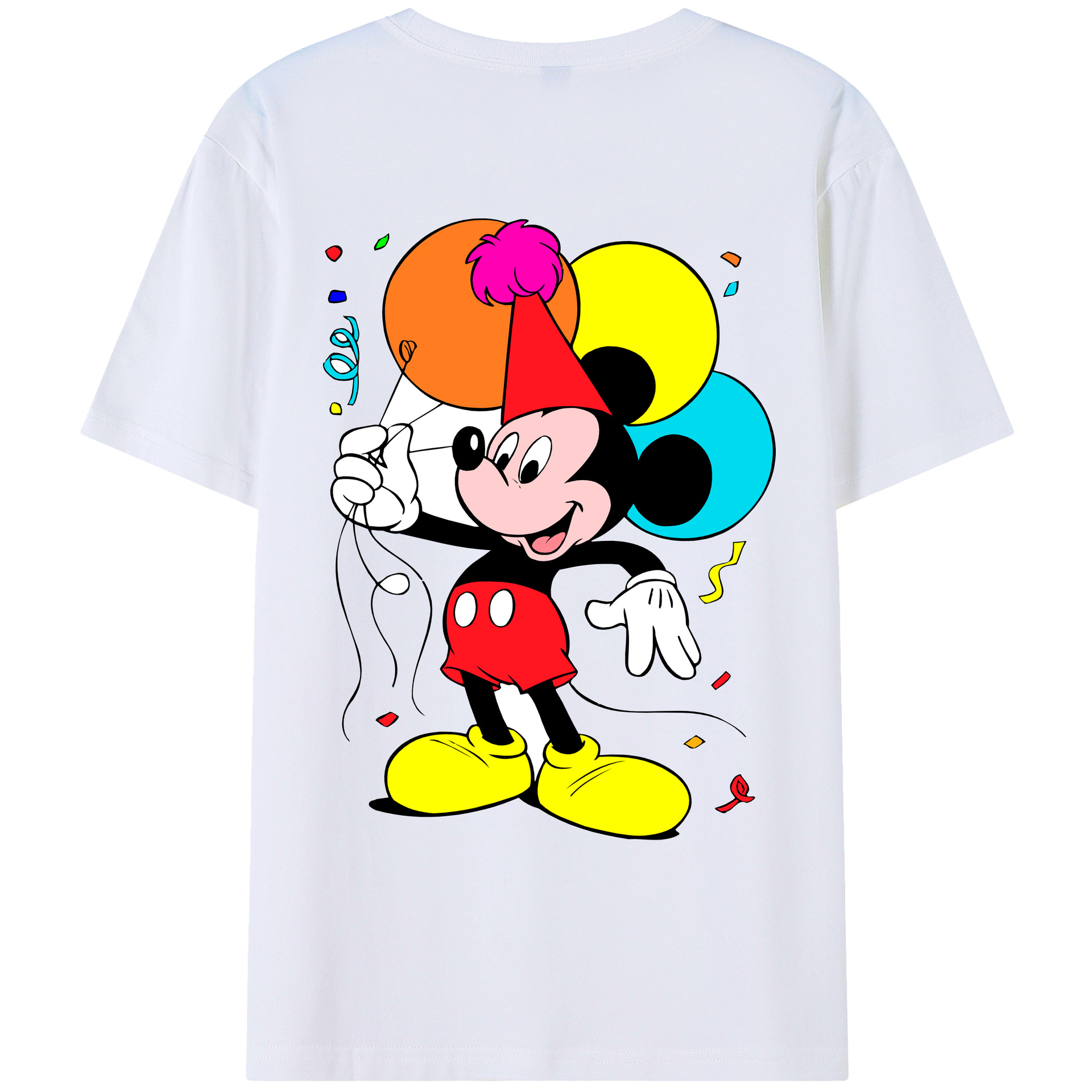 （画像用） ミッキーマウス Mickey Mouse レディース半袖Tシャツ(バックプリント)