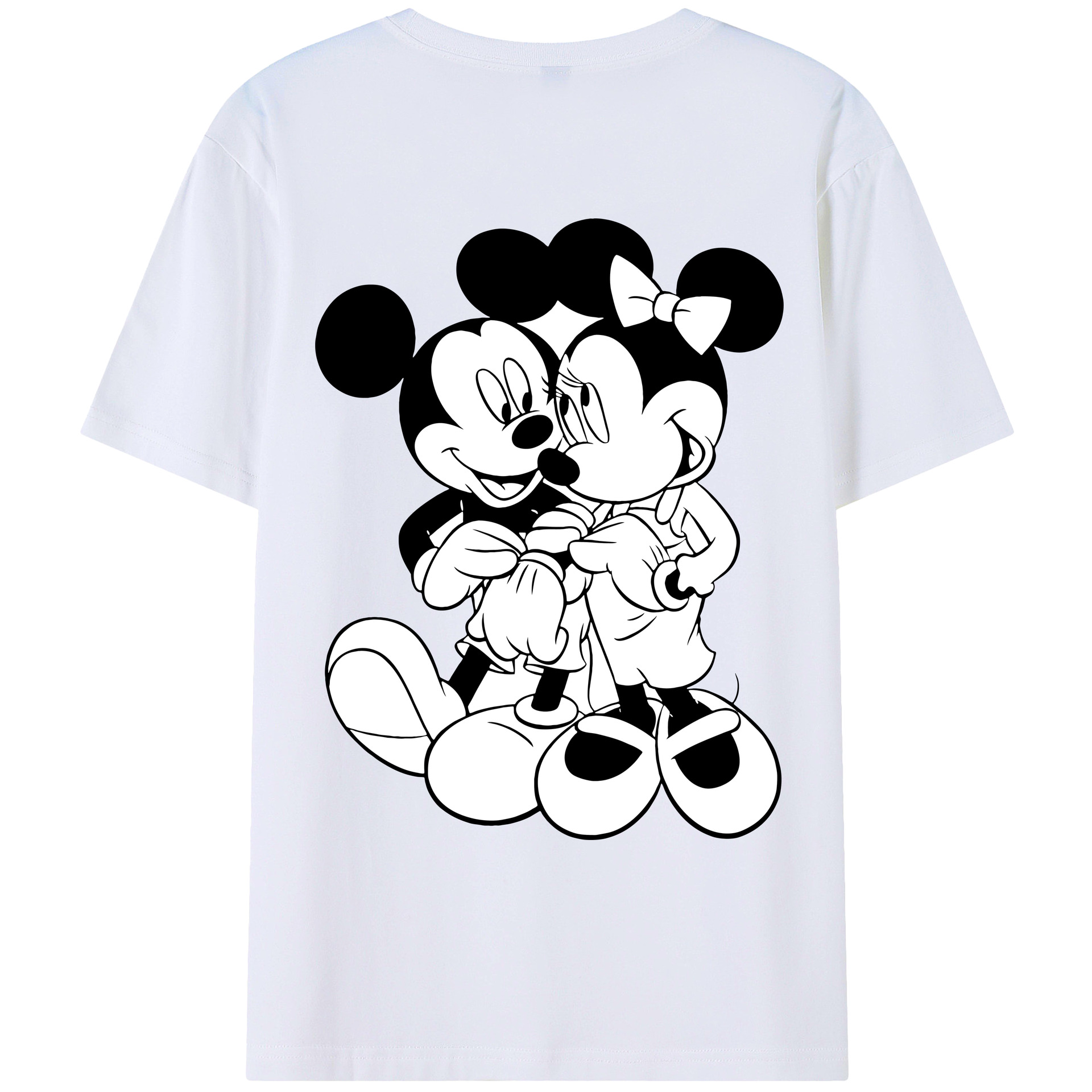 （画像用） ミッキーマウス Mickey Mouse レディース半袖Tシャツ(バックプリント)