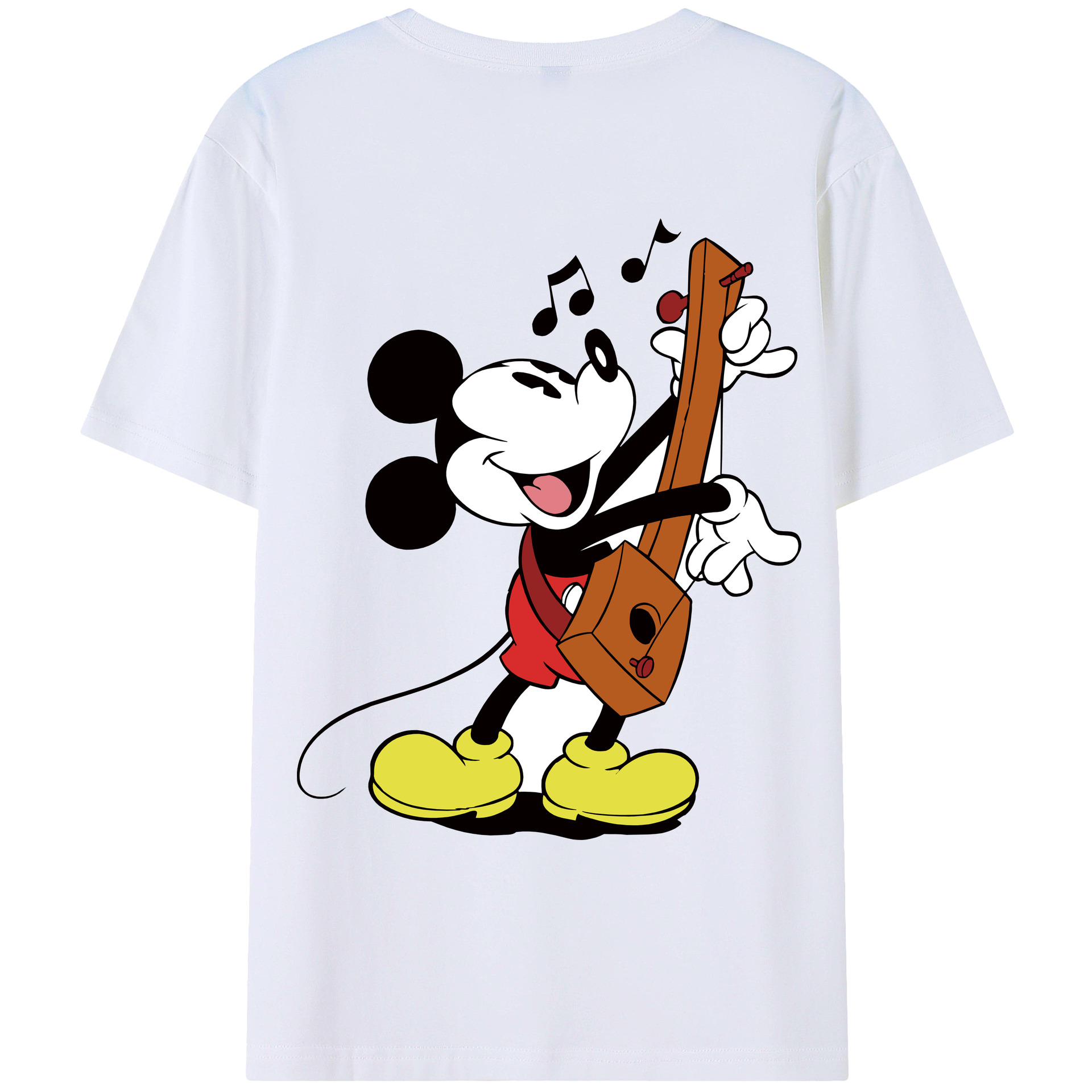 （画像用） ミッキーマウス Mickey Mouse レディース半袖Tシャツ(バックプリント)