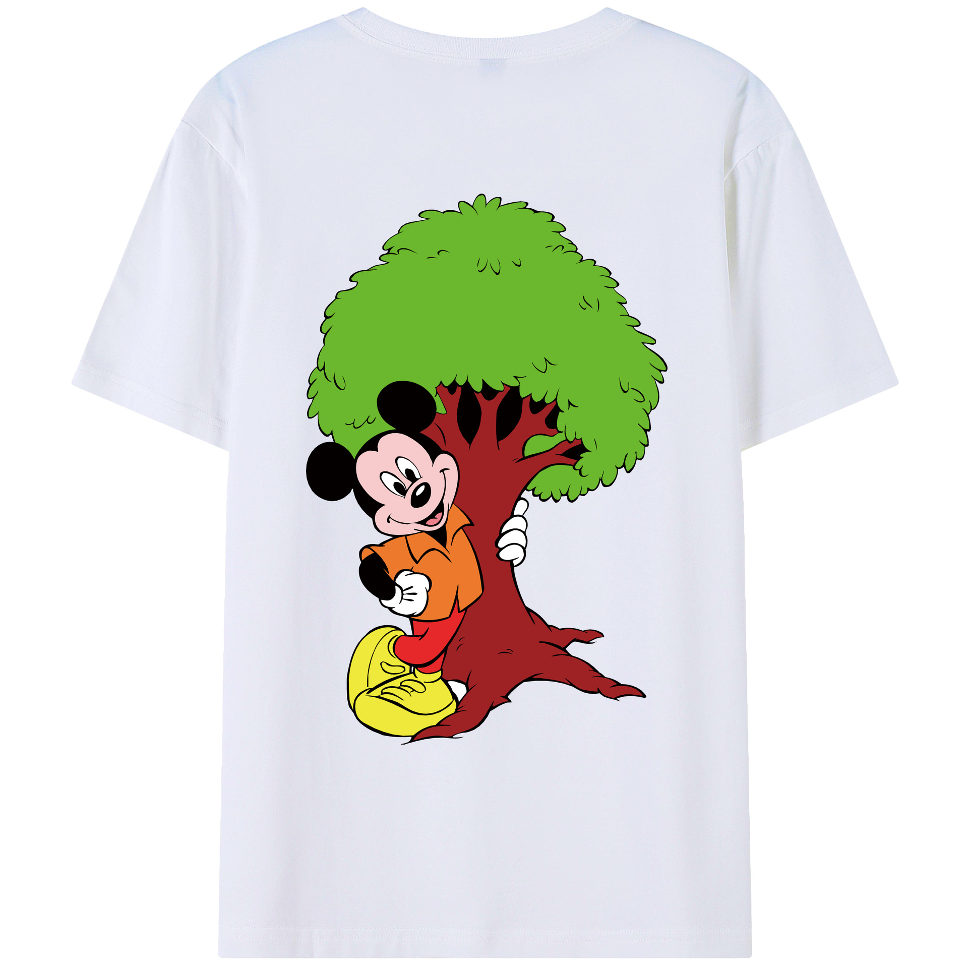 （画像用） ミッキーマウス Mickey Mouse レディース半袖Tシャツ(バックプリント)