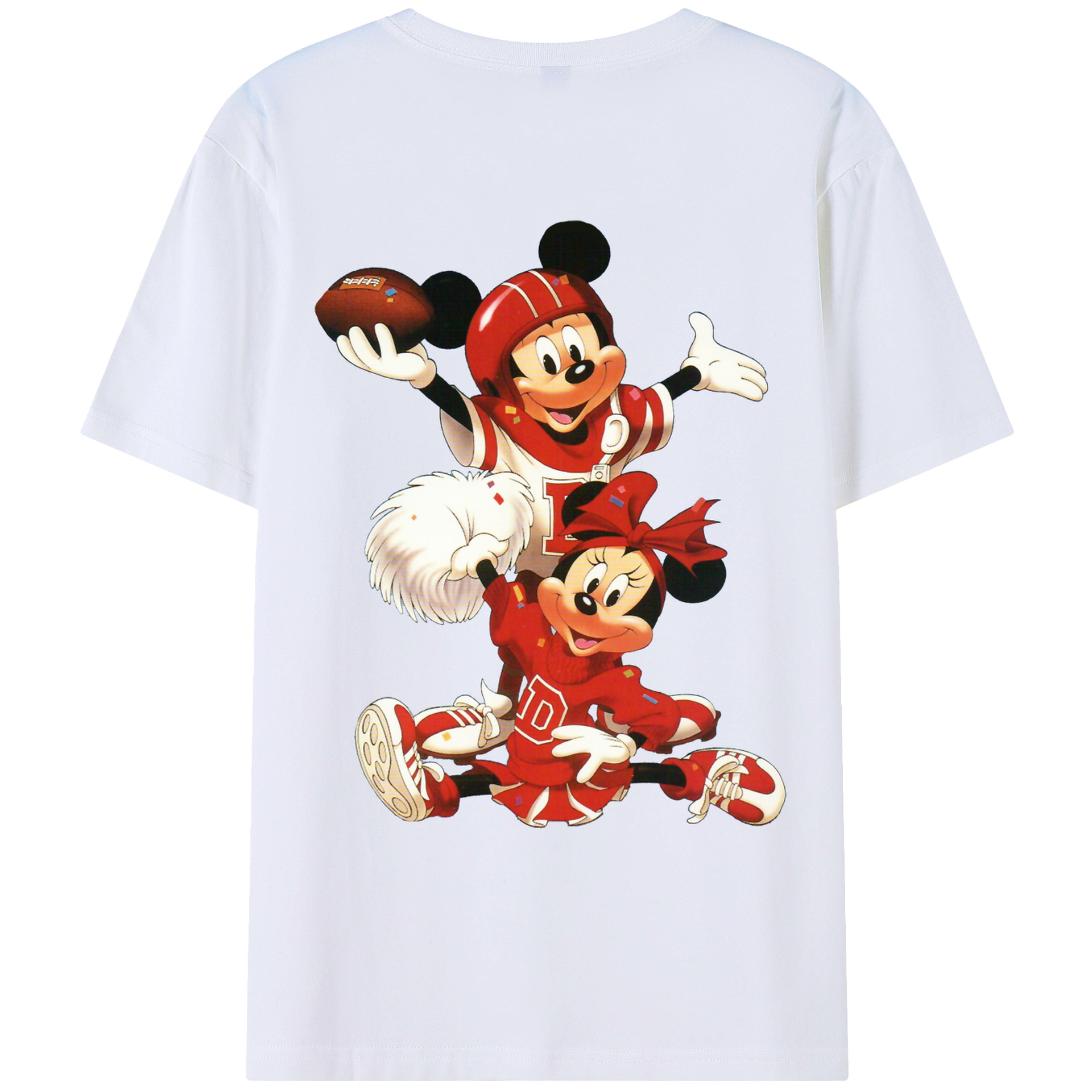 （画像用） ミッキーマウス Mickey Mouse レディース半袖Tシャツ(バックプリント)