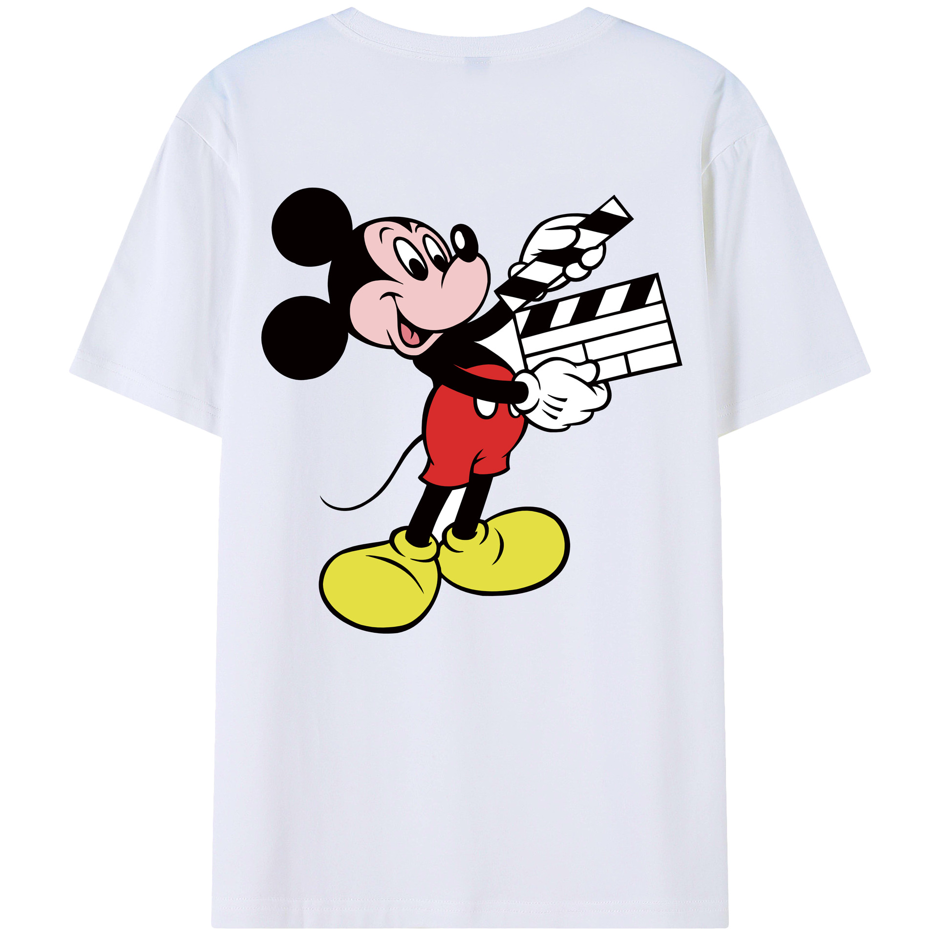（画像用） ミッキーマウス Mickey Mouse レディース半袖Tシャツ(バックプリント)