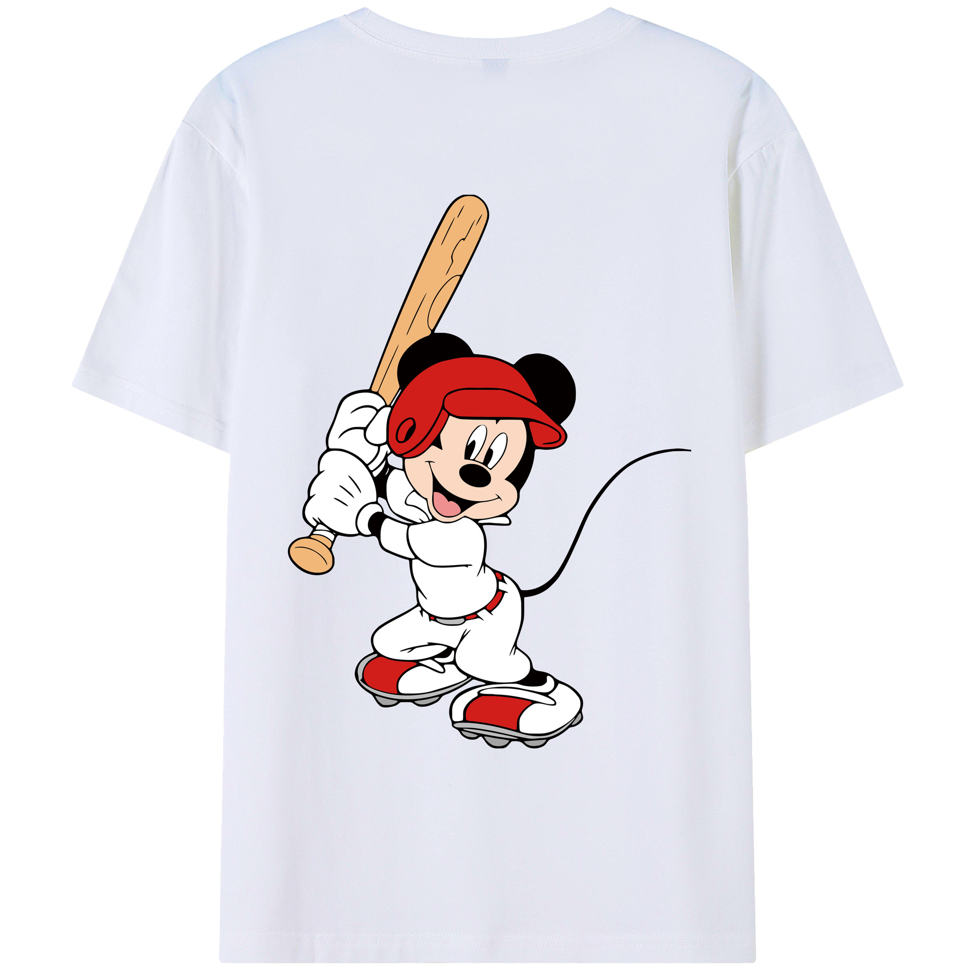 （画像用） ミッキーマウス Mickey Mouse レディース半袖Tシャツ(バックプリント)