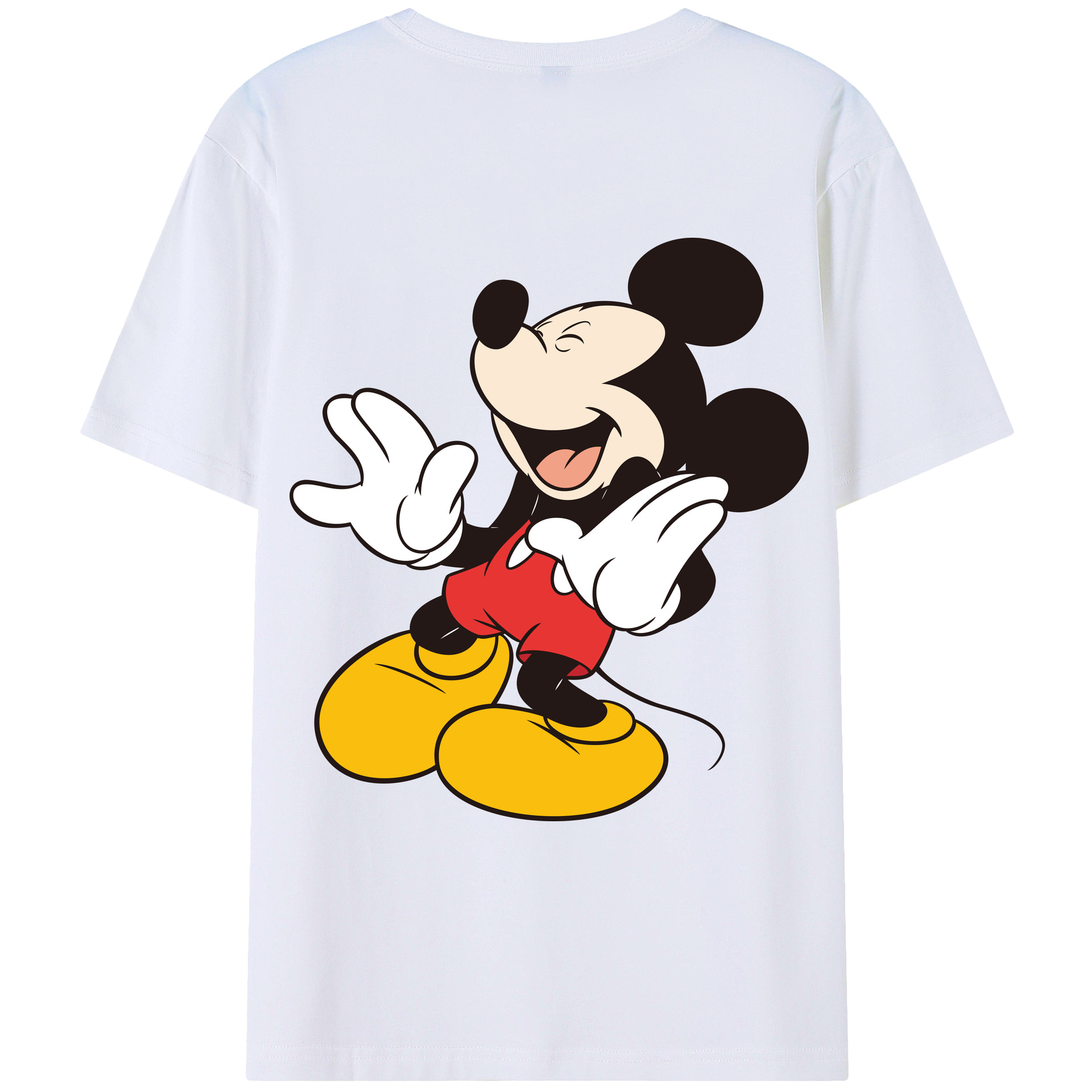 （画像用） ミッキーマウス Mickey Mouse レディース半袖Tシャツ(バックプリント)