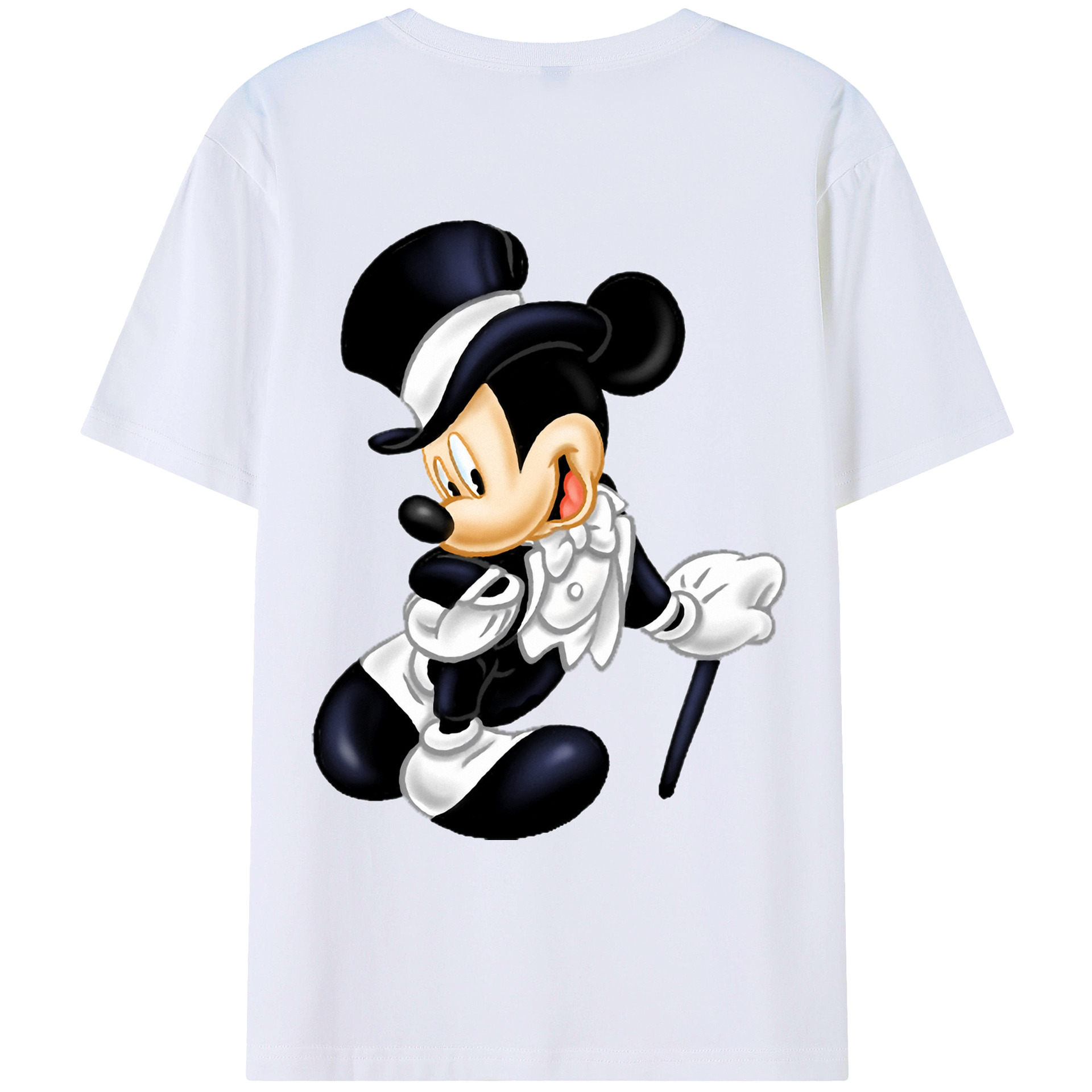 （画像用） ミッキーマウス Mickey Mouse レディース半袖Tシャツ(バックプリント)