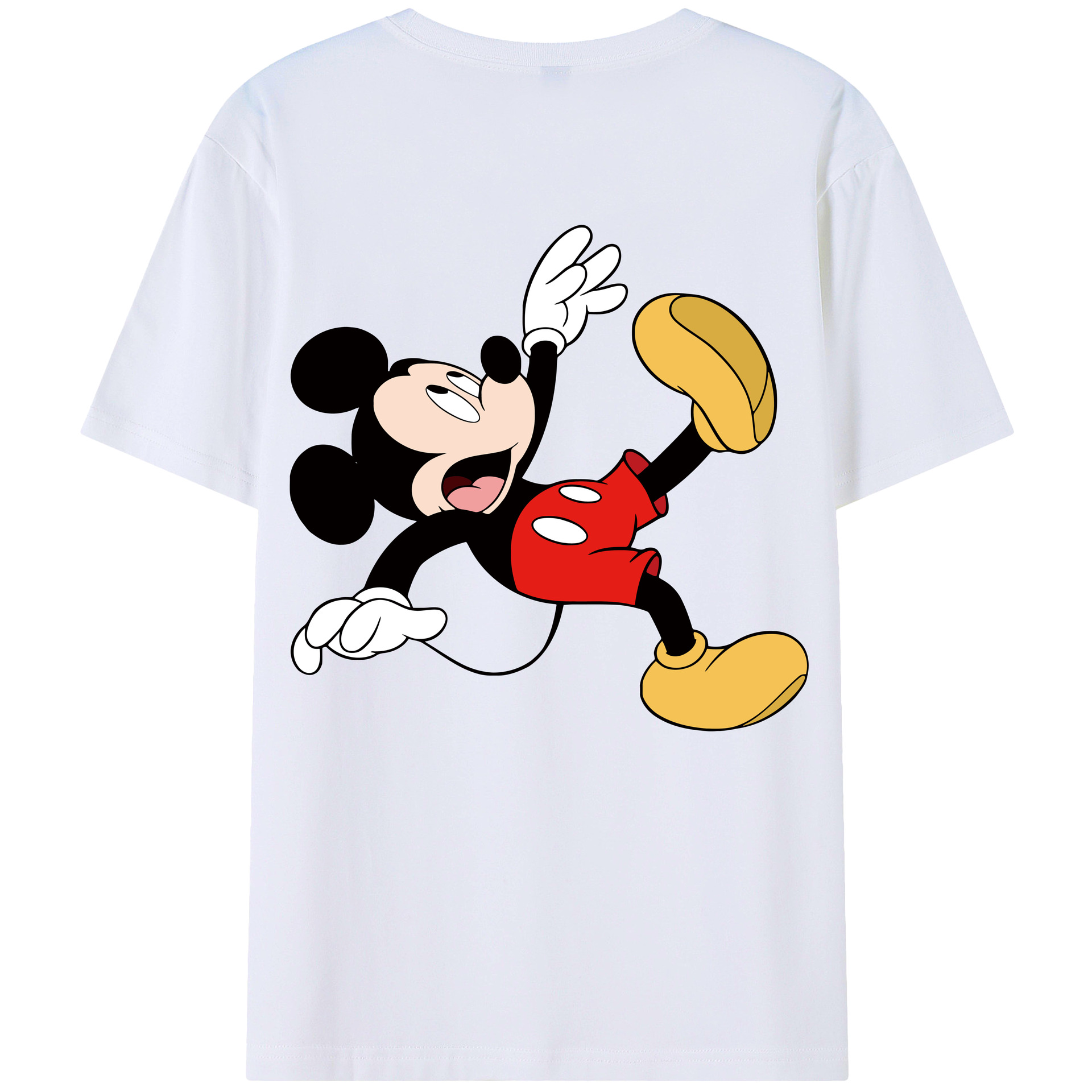 （画像用） ミッキーマウス Mickey Mouse レディース半袖Tシャツ(バックプリント)