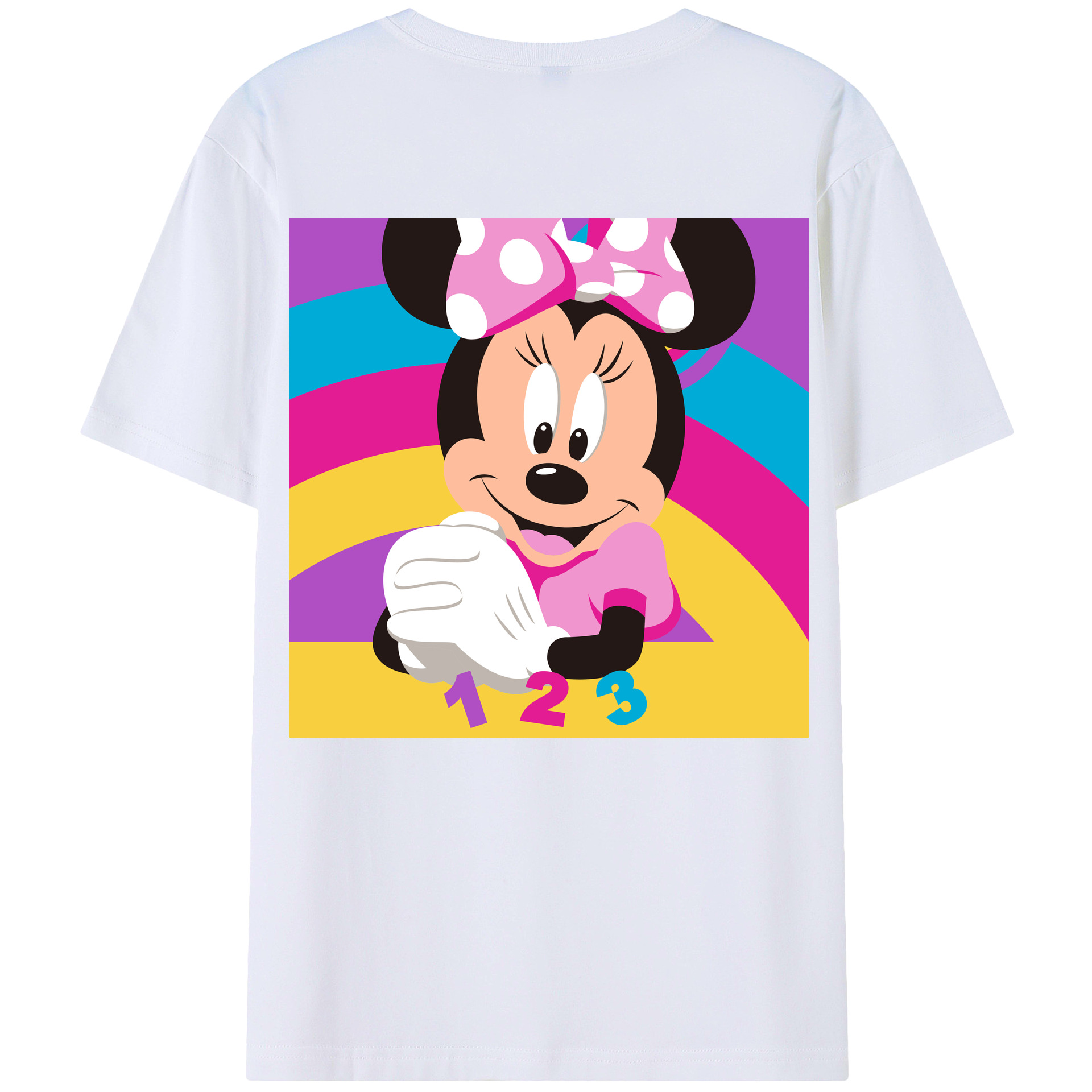 （画像用） ミッキーマウス Mickey Mouse レディース半袖Tシャツ(バックプリント)
