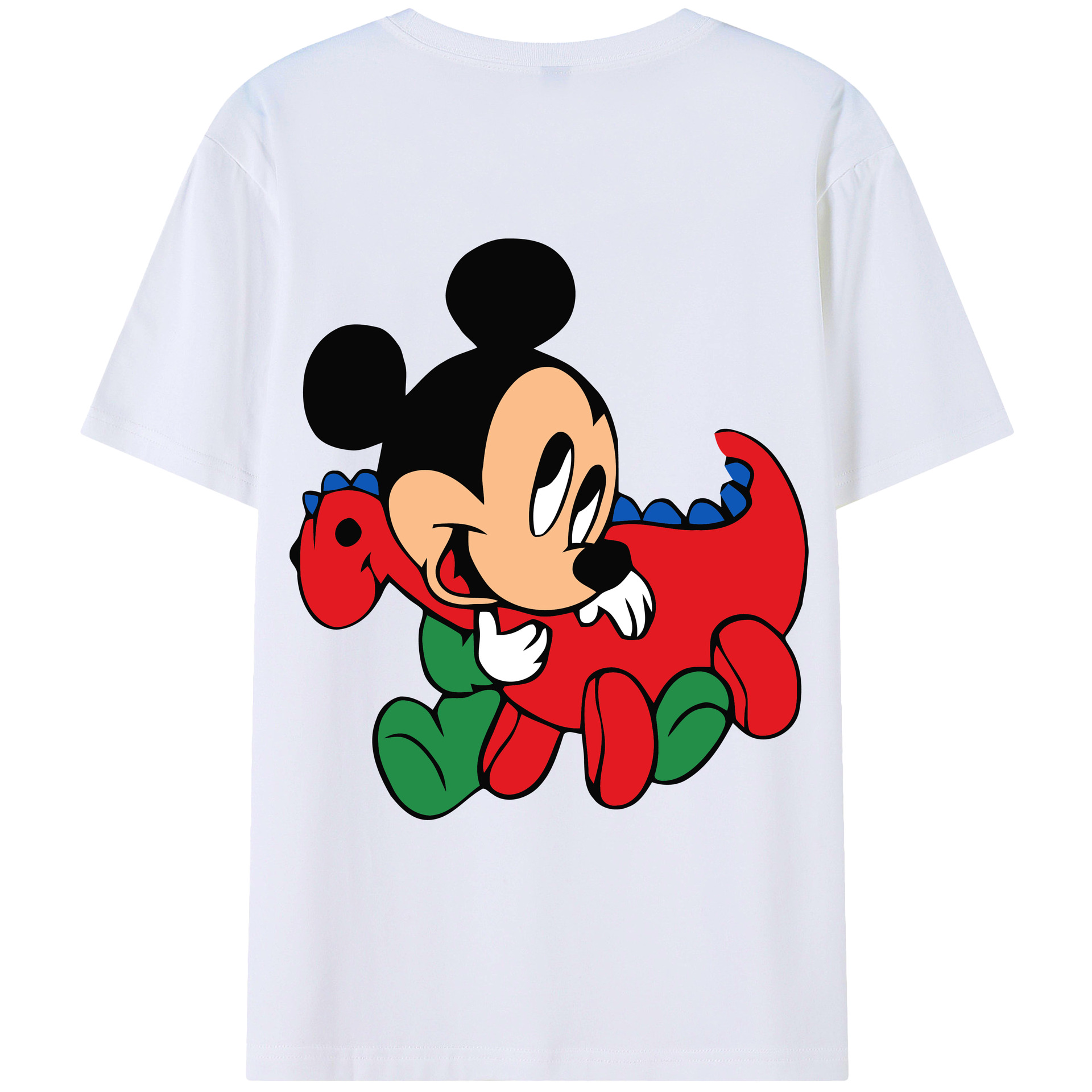 （画像用） ミッキーマウス Mickey Mouse レディース半袖Tシャツ(バックプリント)