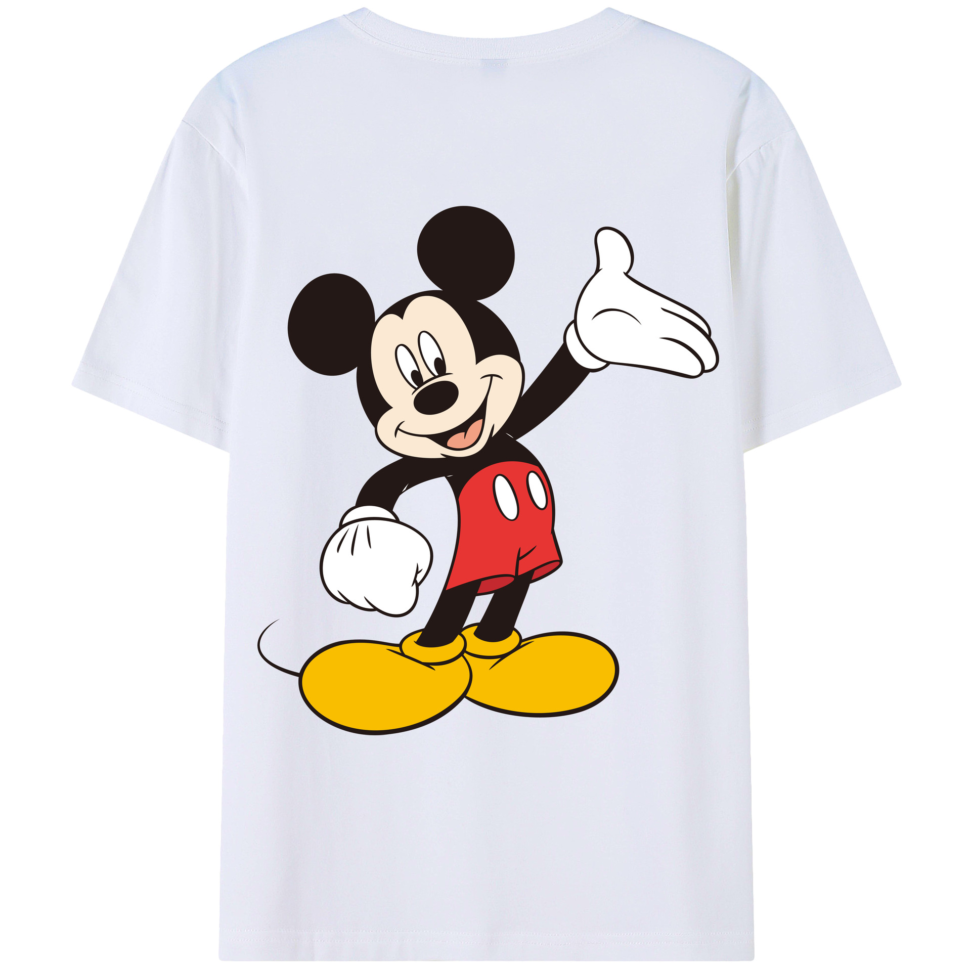（画像用） ミッキーマウス Mickey Mouse レディース半袖Tシャツ(バックプリント)