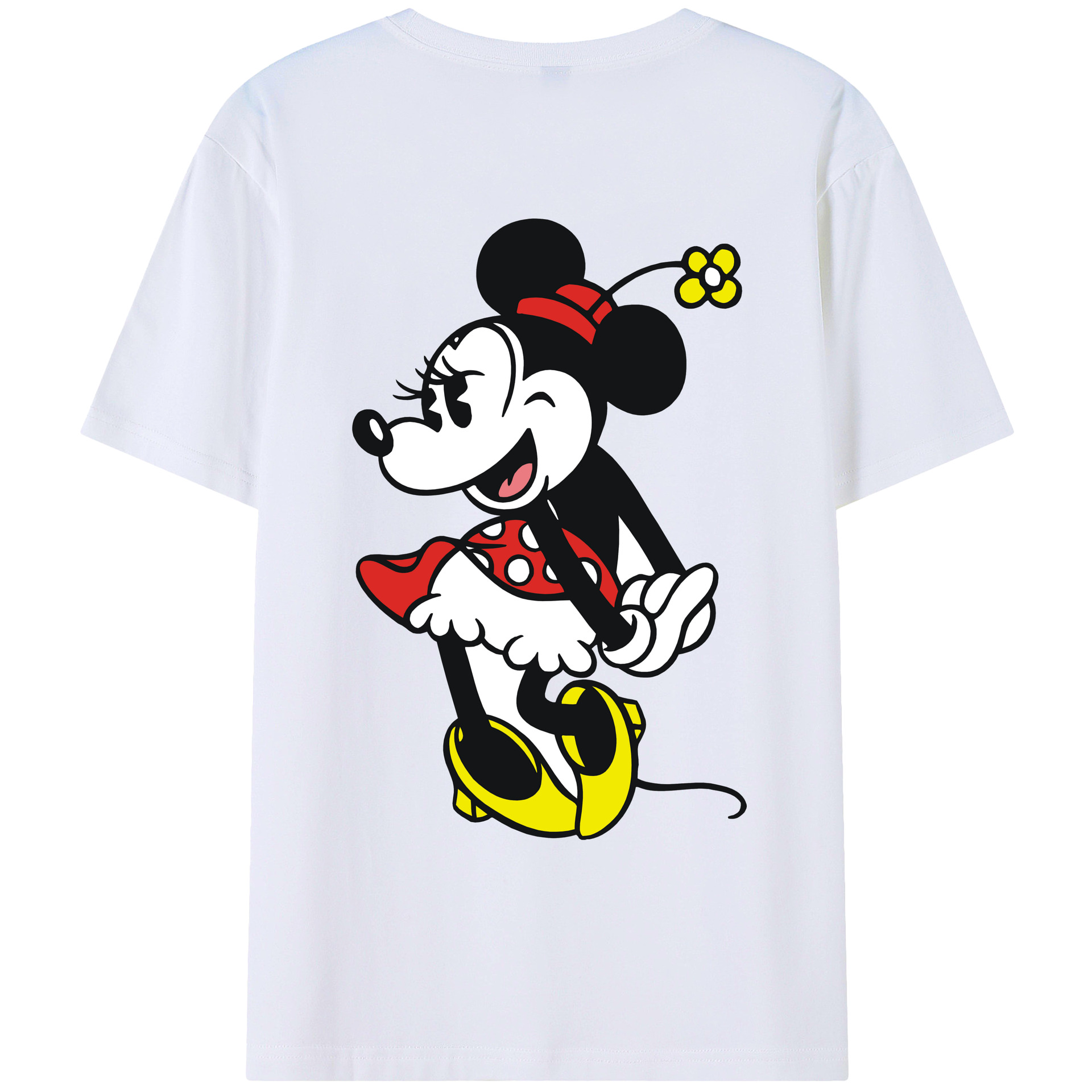 （画像用） ミッキーマウス Mickey Mouse レディース半袖Tシャツ(バックプリント)