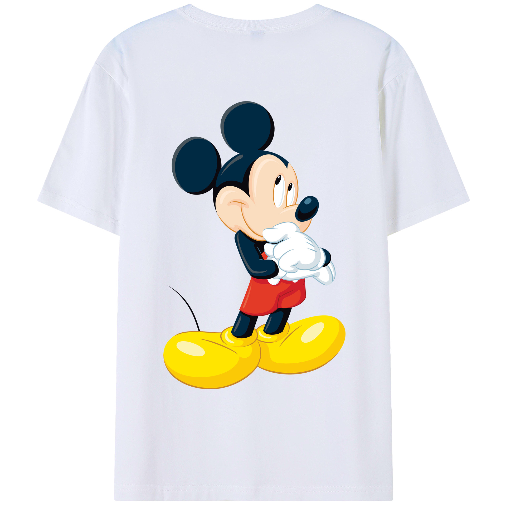 （画像用） ミッキーマウス Mickey Mouse レディース半袖Tシャツ(バックプリント)