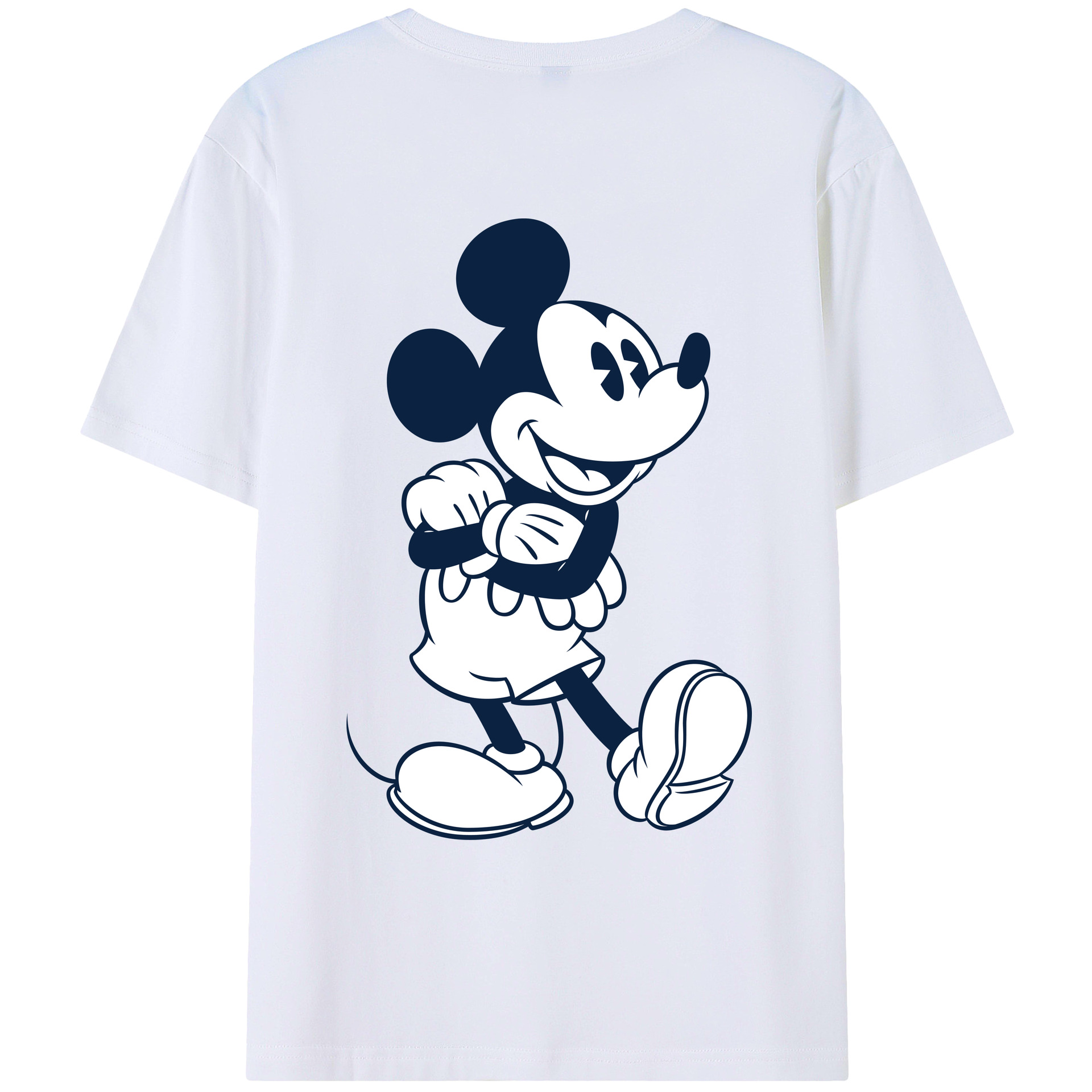 （画像用） ミッキーマウス Mickey Mouse レディース半袖Tシャツ(バックプリント)