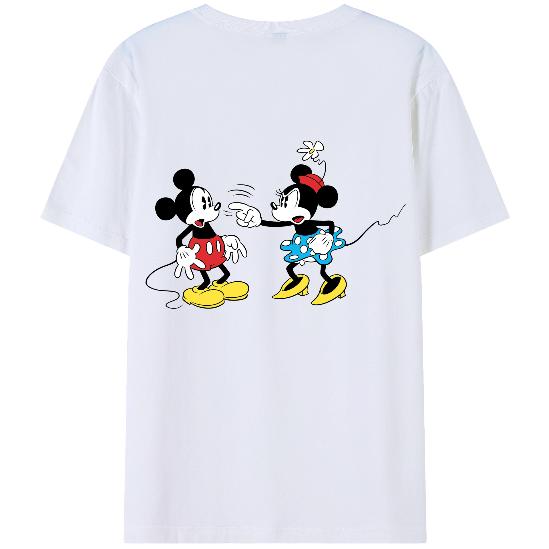 （画像用） ミッキーマウス Mickey Mouse レディース半袖Tシャツ(バックプリント)